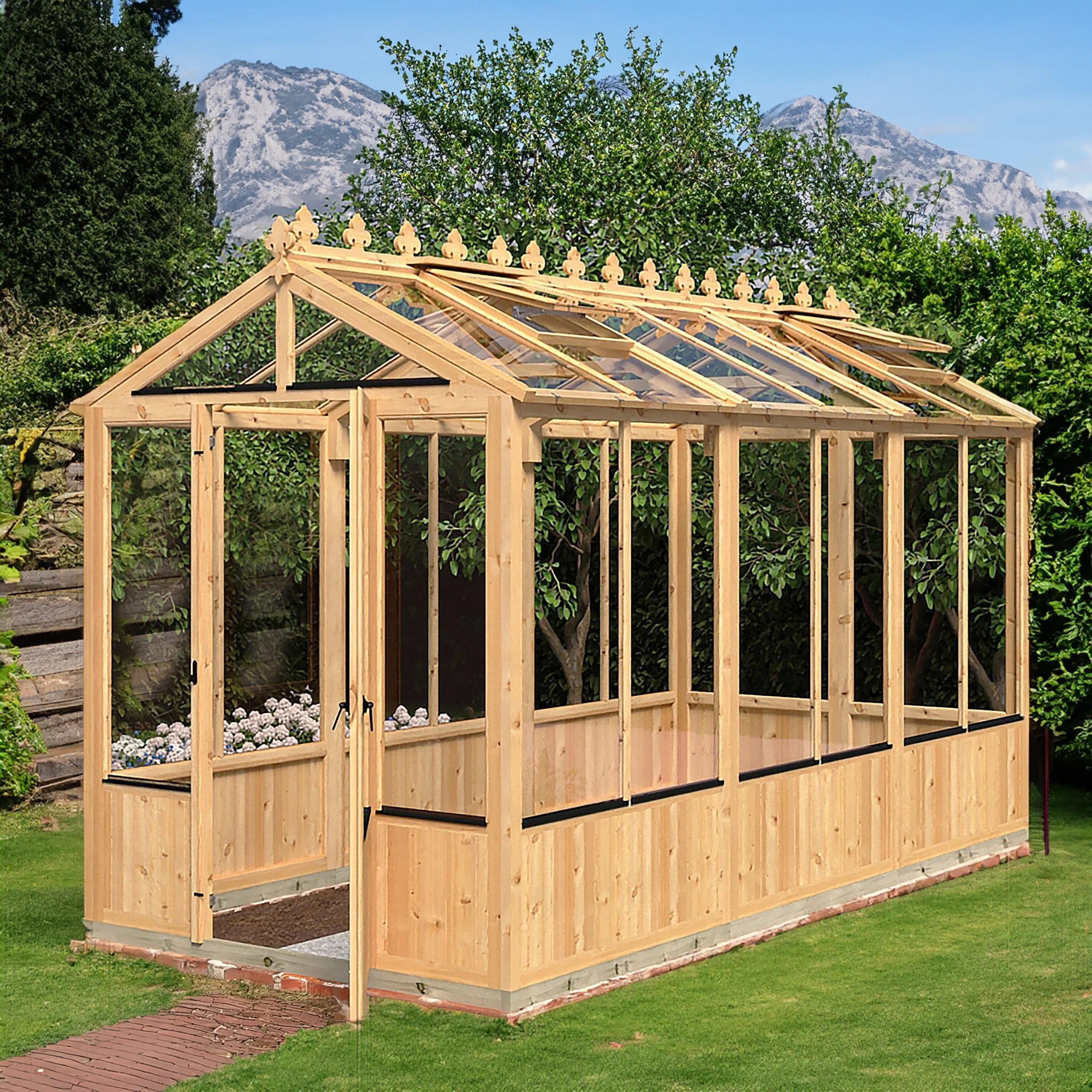 Shire Holkham 11' 8" x 6' 2" Apex Greenhouse - Premium Coated - Image 6