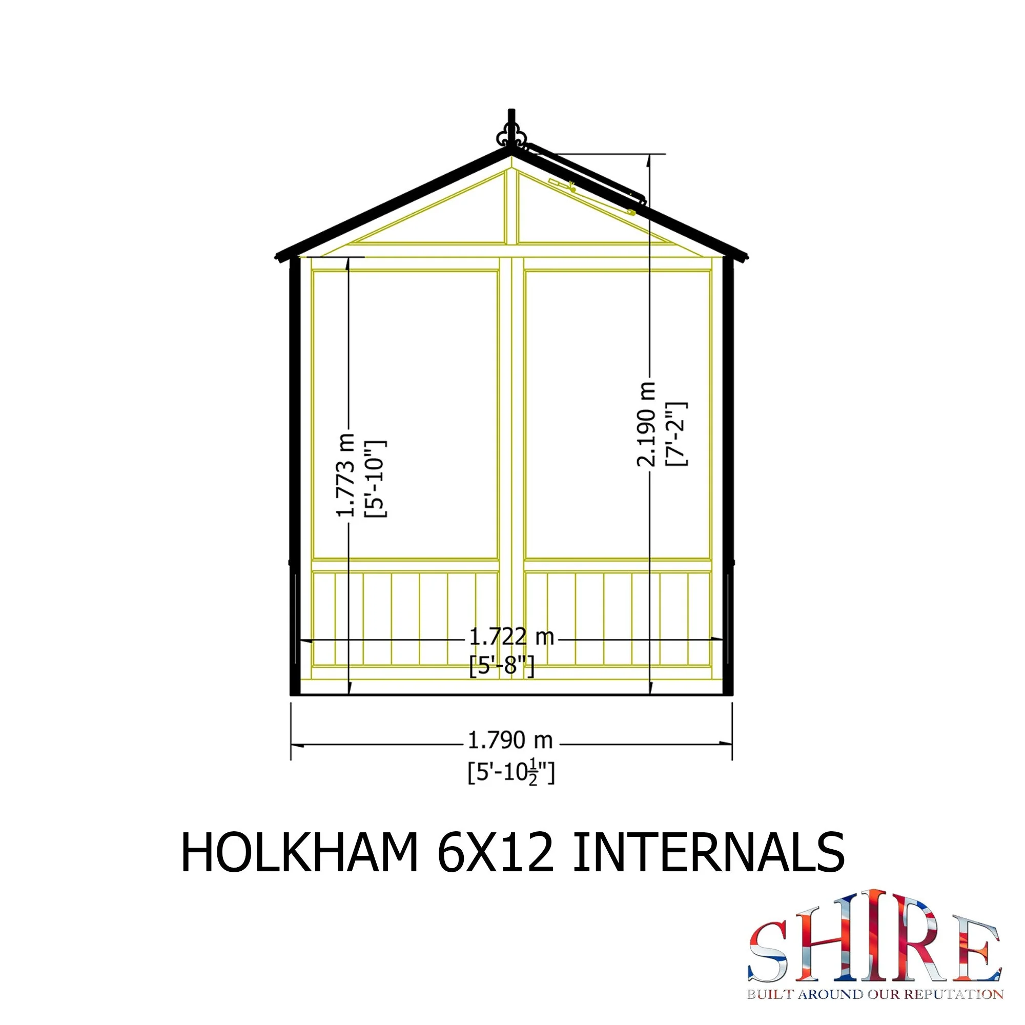 Shire Holkham 11' 8" x 6' 2" Apex Greenhouse - Premium Coated - Image 7