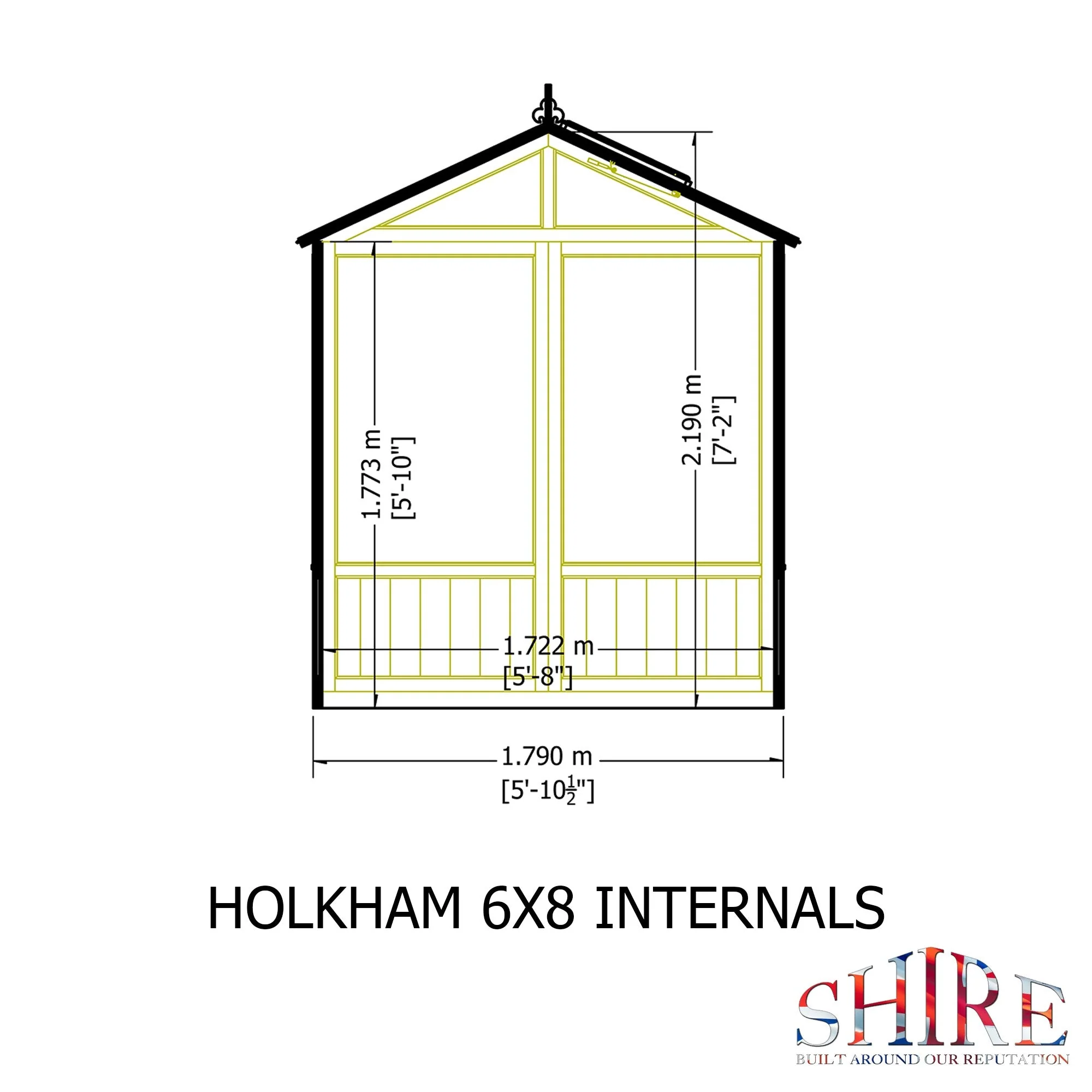 Shire Holkham 7' 7" x 5' 10" Apex Greenhouse - Premium Coated - Image 11