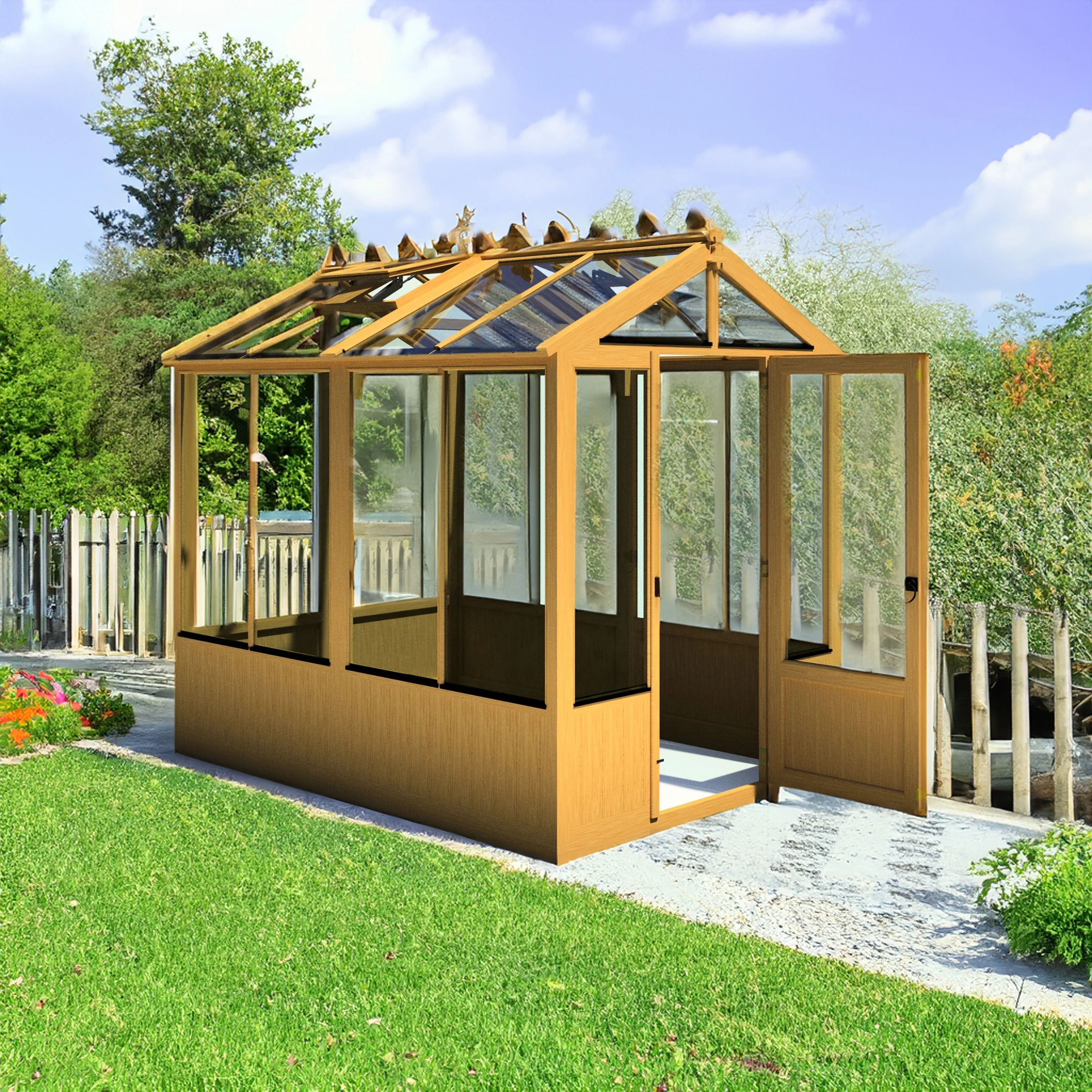 Shire Holkham 7' 7" x 5' 10" Apex Greenhouse - Premium Coated - Image 2