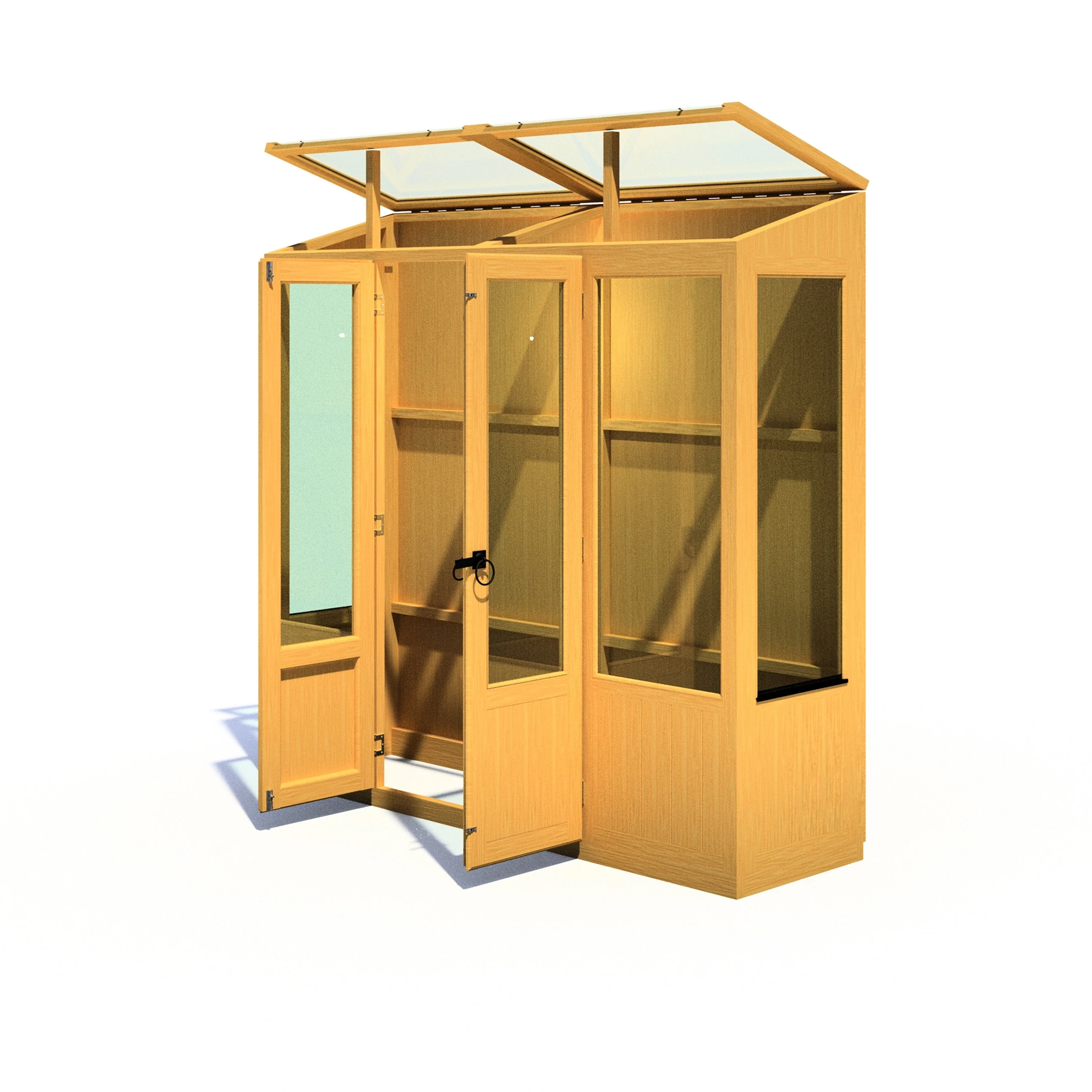 Shire Holme 1' 8" x 6' 10" Pent Greenhouse - Classic Coated