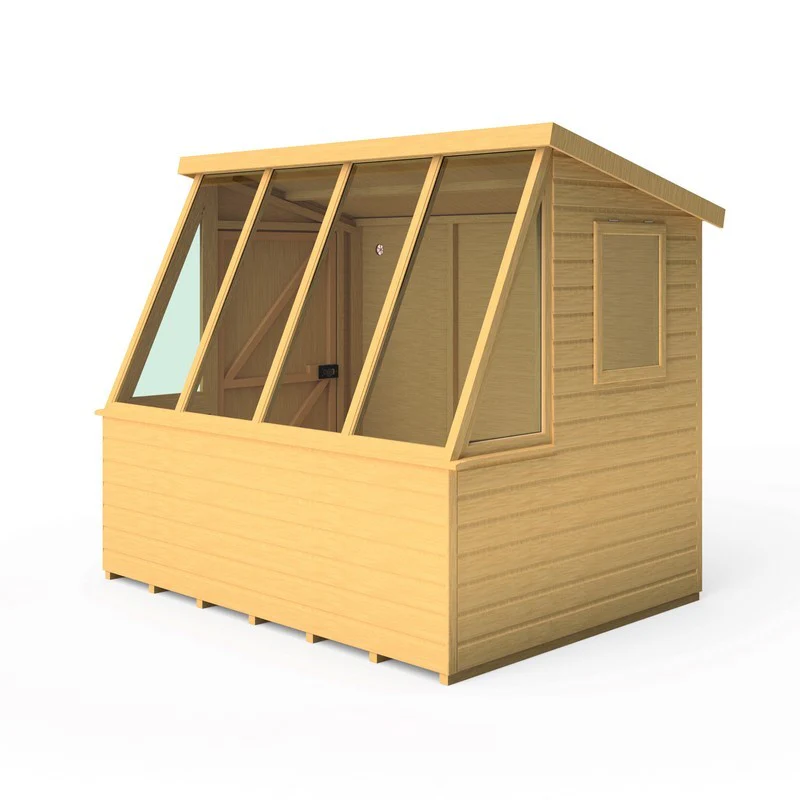Shire Iceni 8' 3" x 6' 3" Pent Potting Shed - Premium Dip Treated Shiplap - Image 3