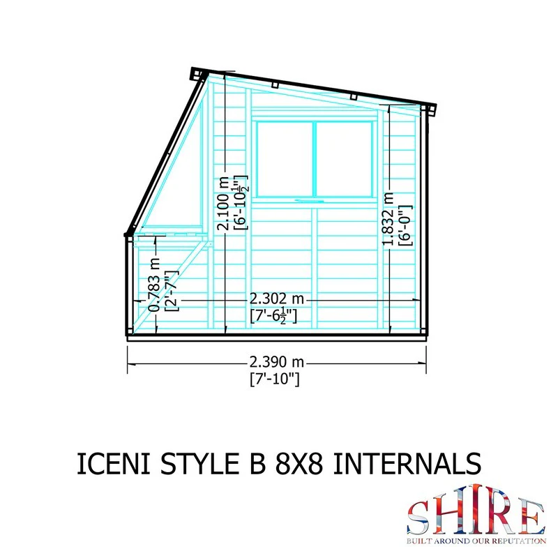 Shire Iceni 8' 3" x 8' 3" Apex Shed - Premium Coated Shiplap - Image 10