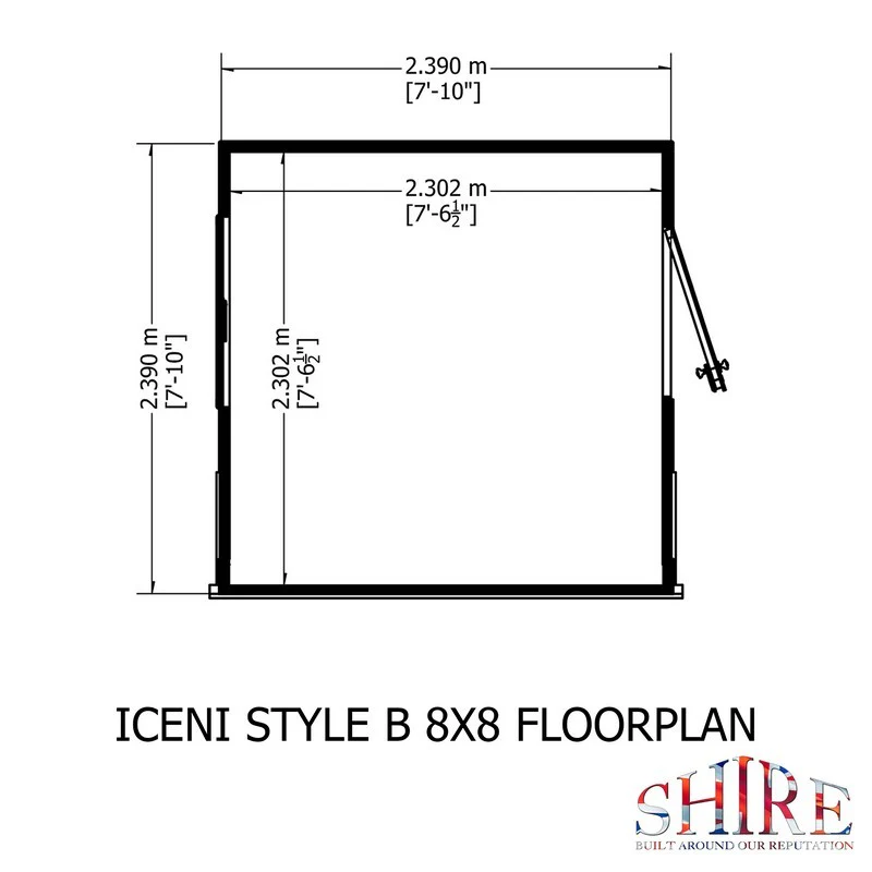 Shire Iceni 8' 3" x 8' 3" Apex Shed - Premium Coated Shiplap - Image 9