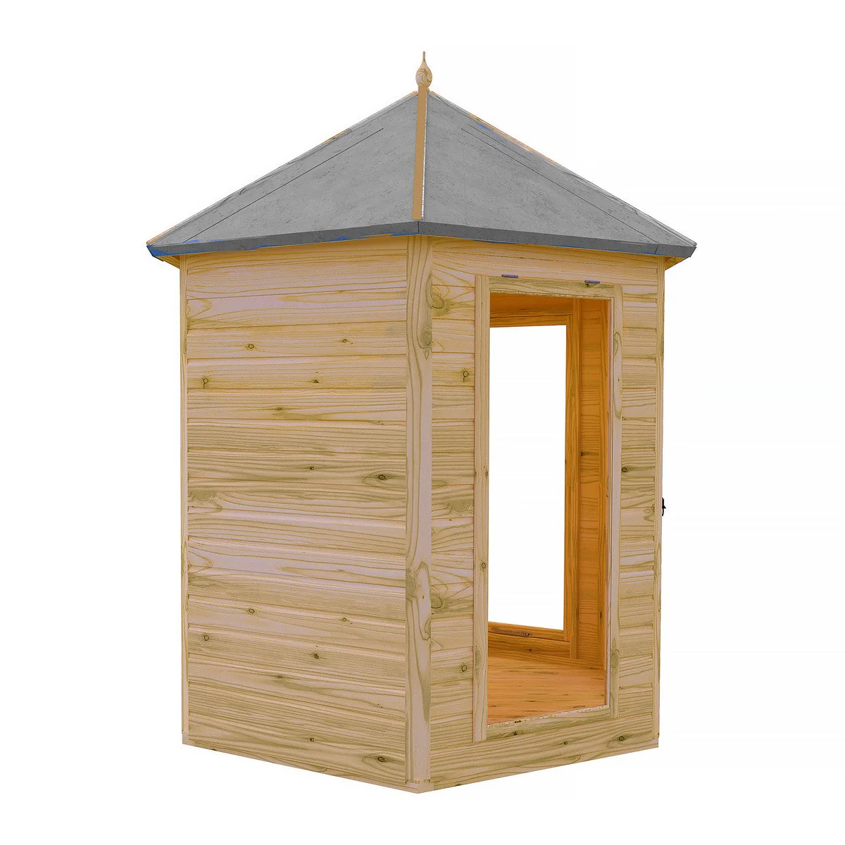 Shire Kendall 6' 10" x 7' 10" Hexagonal Hip Summerhouse - Premium Dip Treated Tongue & Groove - Image 6