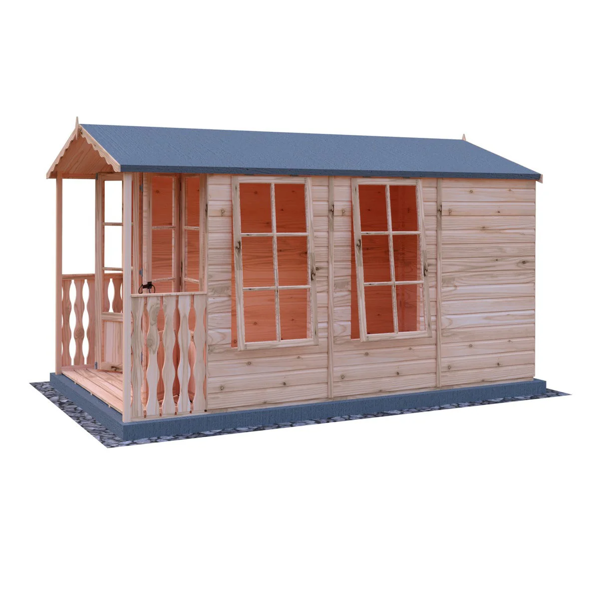Shire Kensington 11' 8" x 6' 8" Apex Summerhouse - Premium Dip Treated Shiplap - Image 6