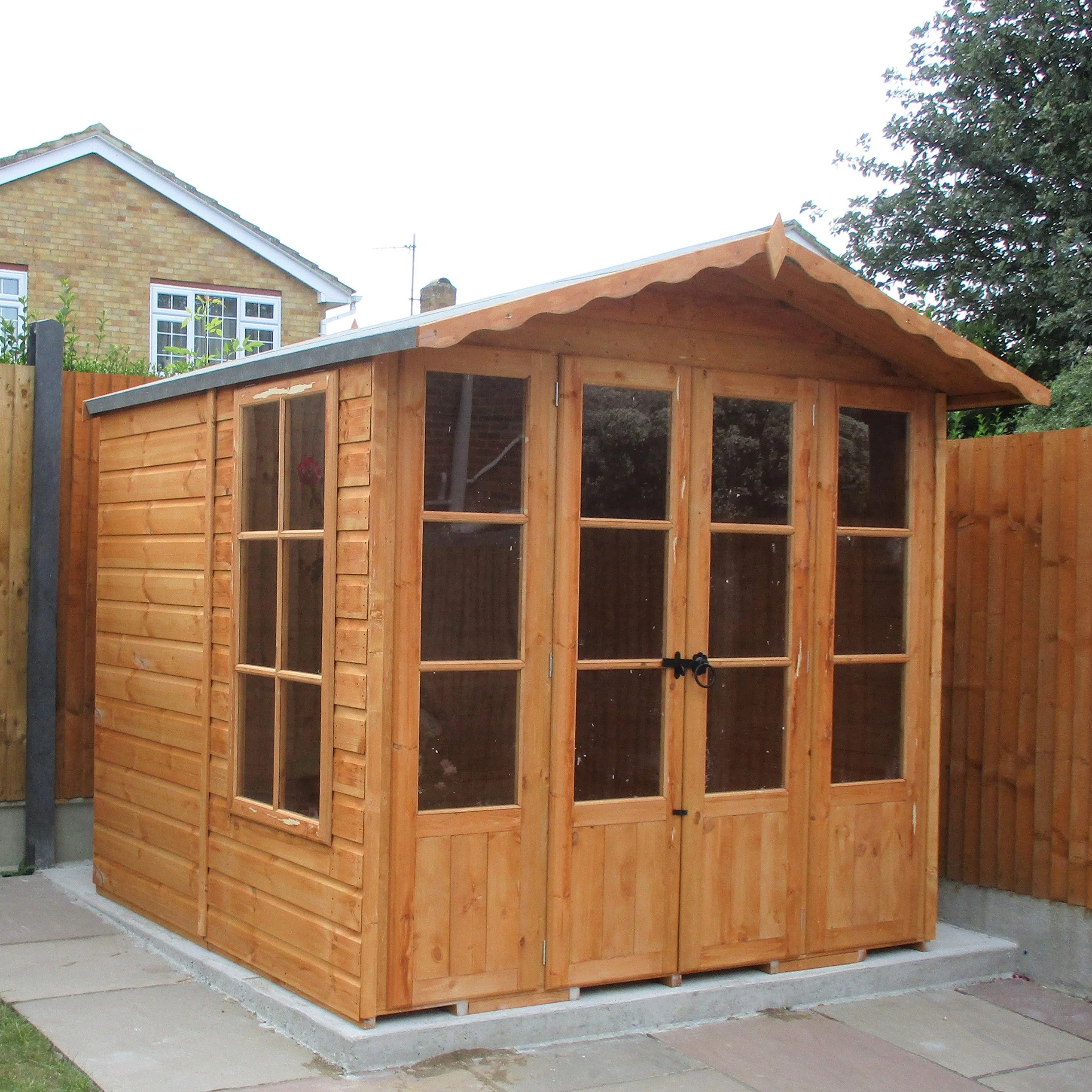 Kensington 6' 3" x 6' 8" Apex Summerhouse - Premium Dip Treated Shiplap - Image 6