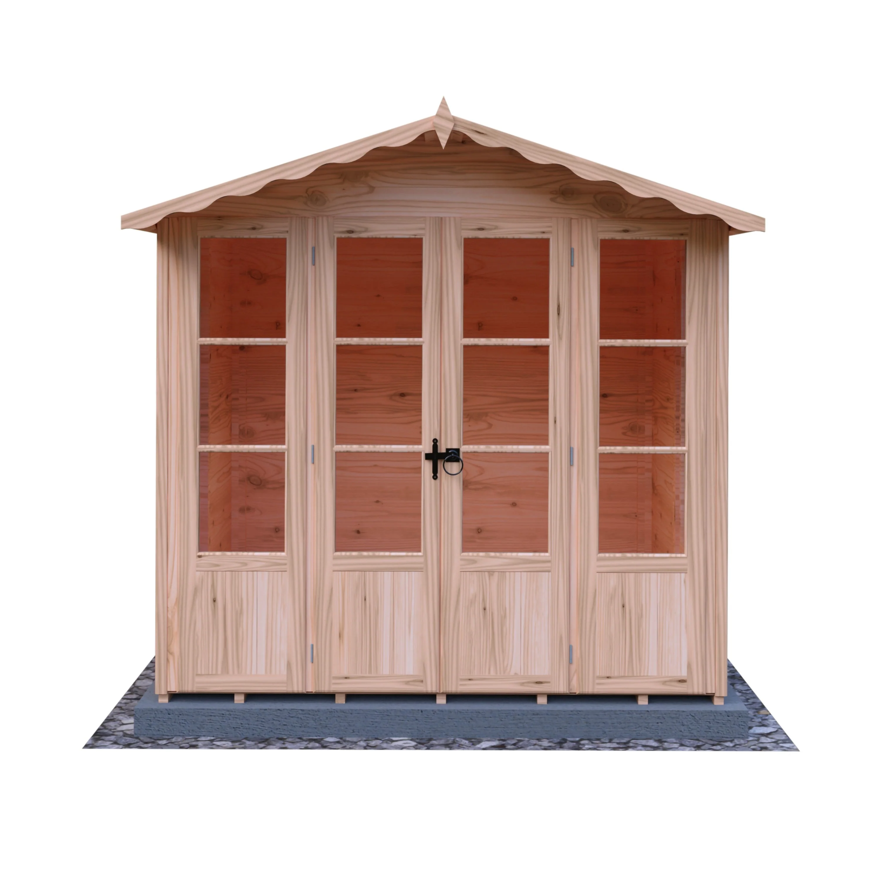 Kensington 6' 3" x 6' 8" Apex Summerhouse - Premium Dip Treated Shiplap - Image 9