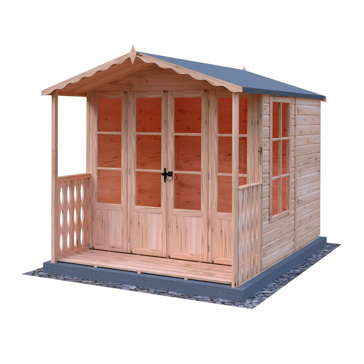 Shire Kensington 8' 5" x 6' 8" Apex Summerhouse - Premium Dip Treated Shiplap - Image 2