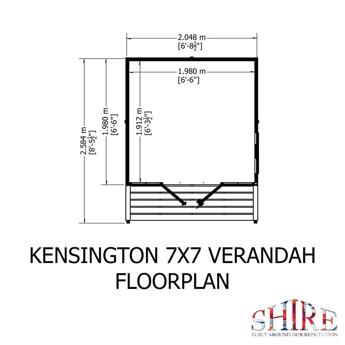 Shire Kensington 8' 5" x 6' 8" Apex Summerhouse - Premium Dip Treated Shiplap - Image 3