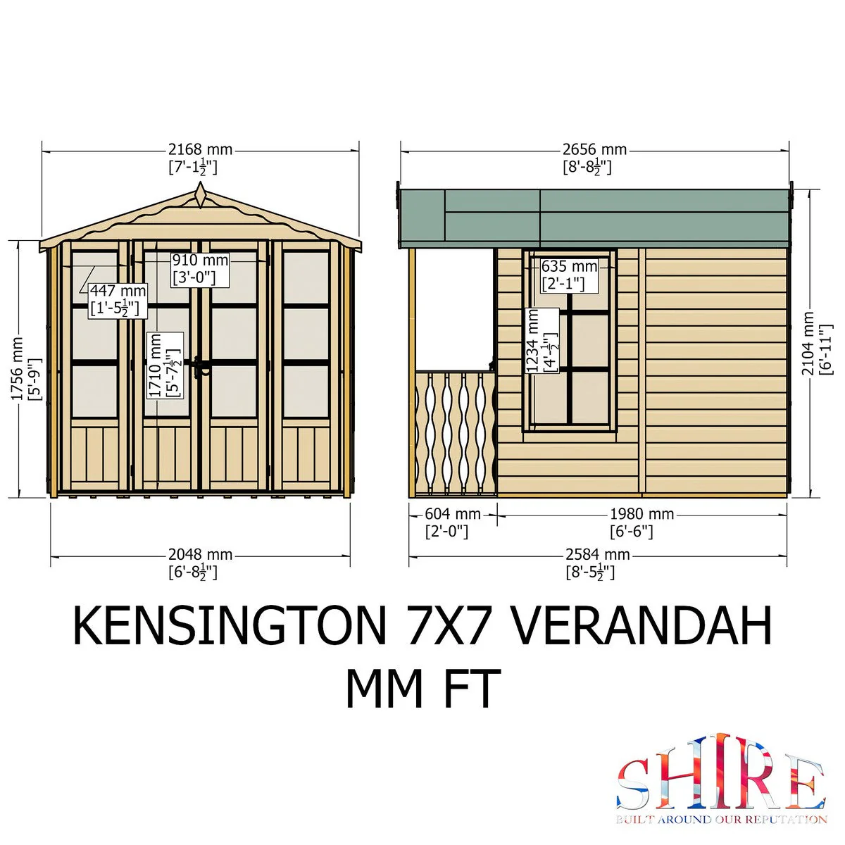 Shire Kensington 8' 5" x 6' 8" Apex Summerhouse - Premium Dip Treated Shiplap - Image 4