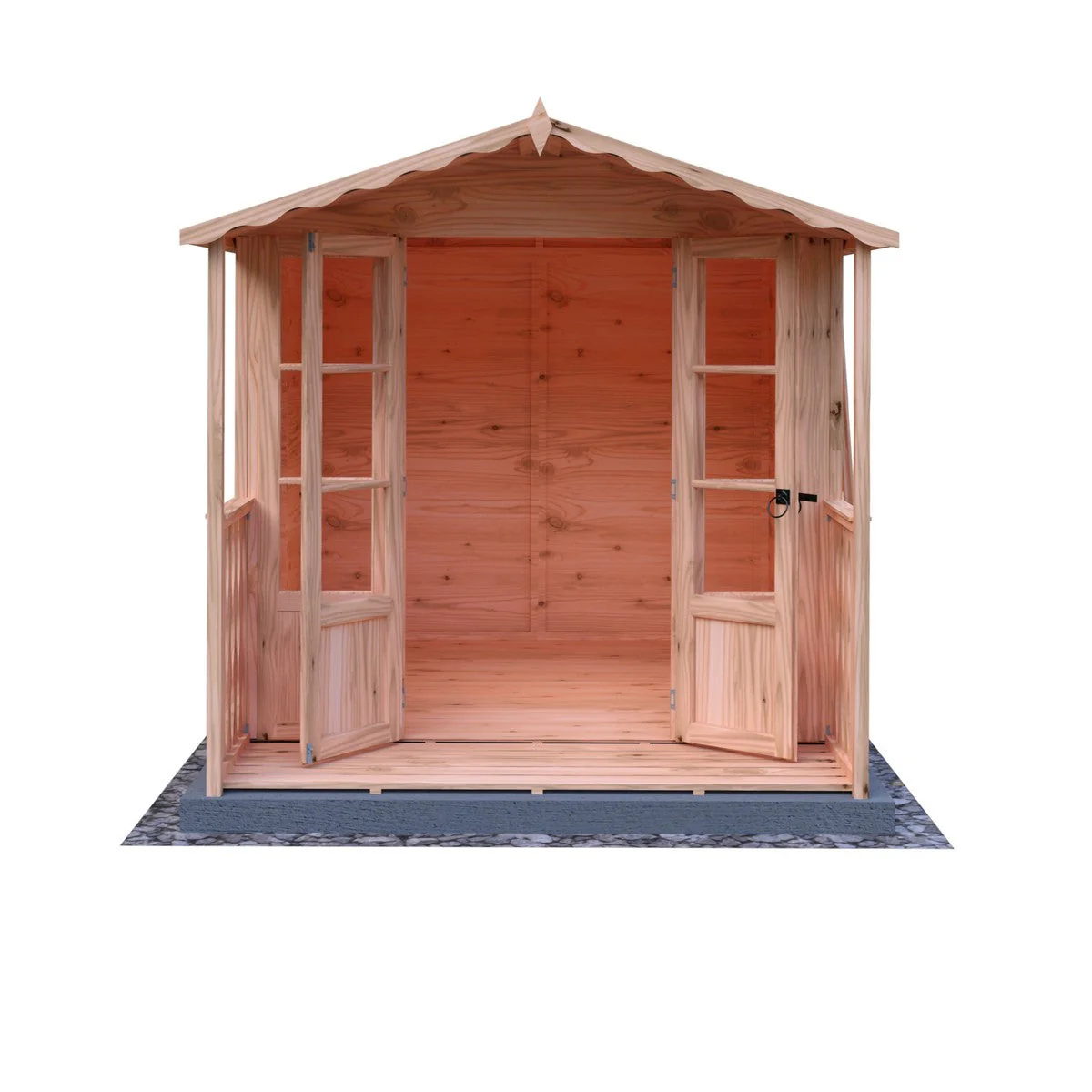 Shire Kensington 8' 5" x 6' 8" Apex Summerhouse - Premium Dip Treated Shiplap - Image 7