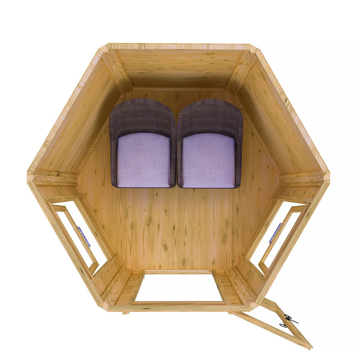 Shire Keswick 6' 10" x 7' 10" Hexagonal Hip Summerhouse - Premium Dip Treated Shiplap - Image 4
