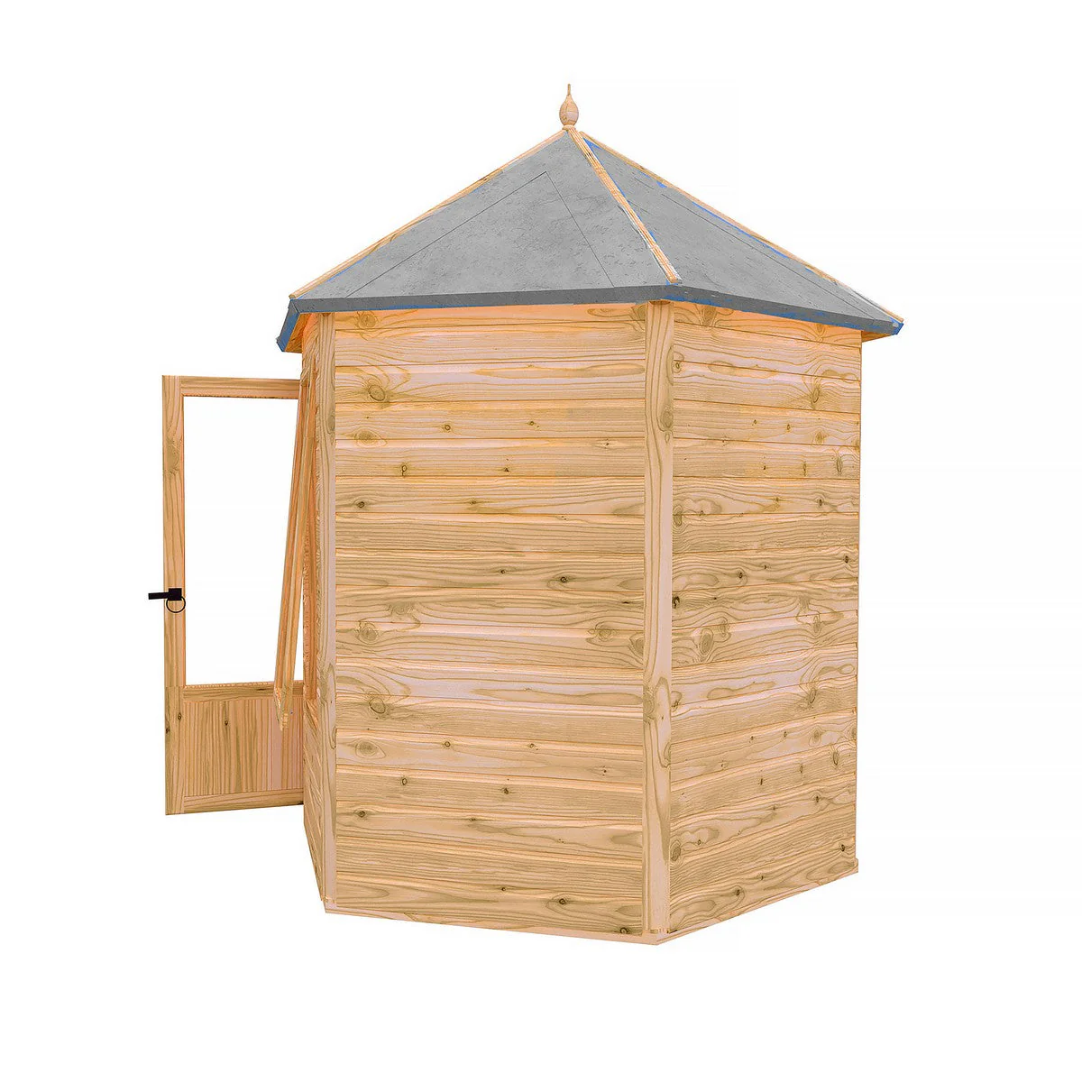 Shire Keswick 6' 10" x 7' 10" Hexagonal Hip Summerhouse - Premium Dip Treated Shiplap - Image 6