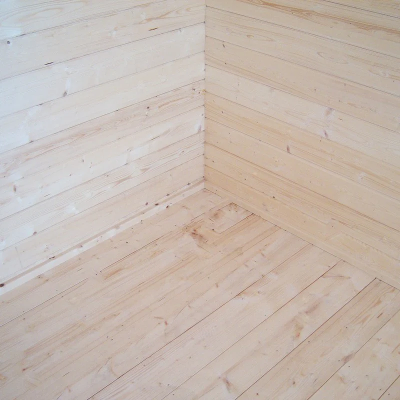 Shire Kilburn 11' 9" x 13' 8" Curved Log Cabin - Premium 28mm Cladding Tongue & Groove - Image 4