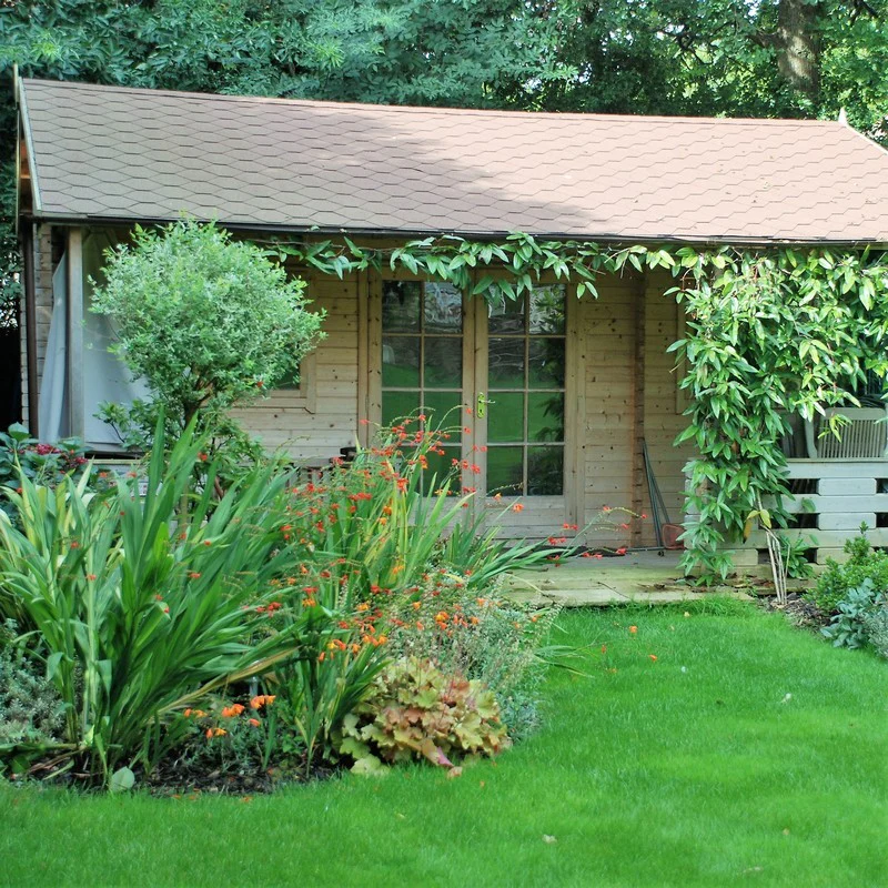Shire Kingswood 17' 8" x 19' 4" Reverse Apex Log Cabin - Premium 70mm Cladding Tongue & Groove - Image 3