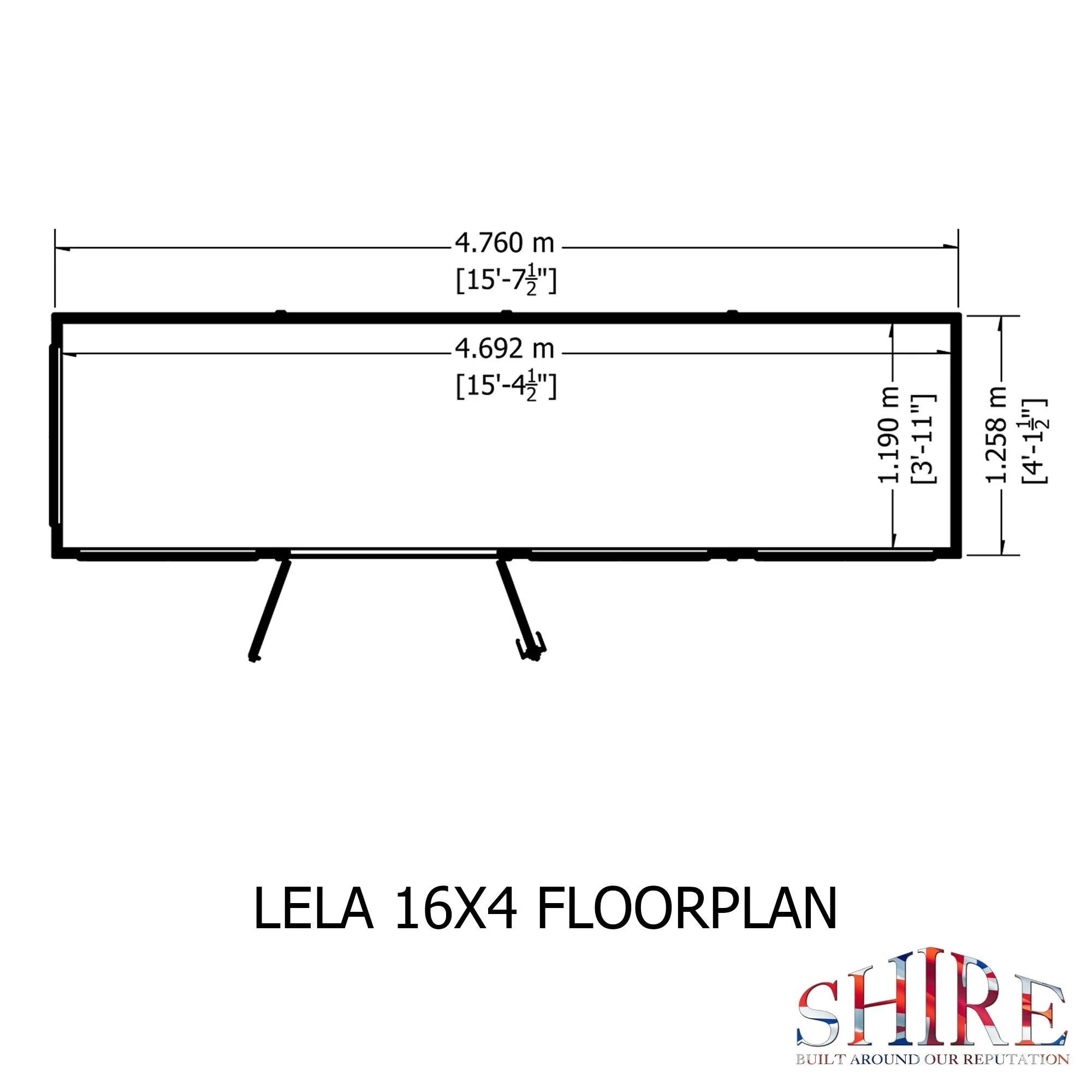Shire Lela 3' 10" x 15' 7" Pent Summerhouse - Premium Dip Treated Shiplap - Image 3