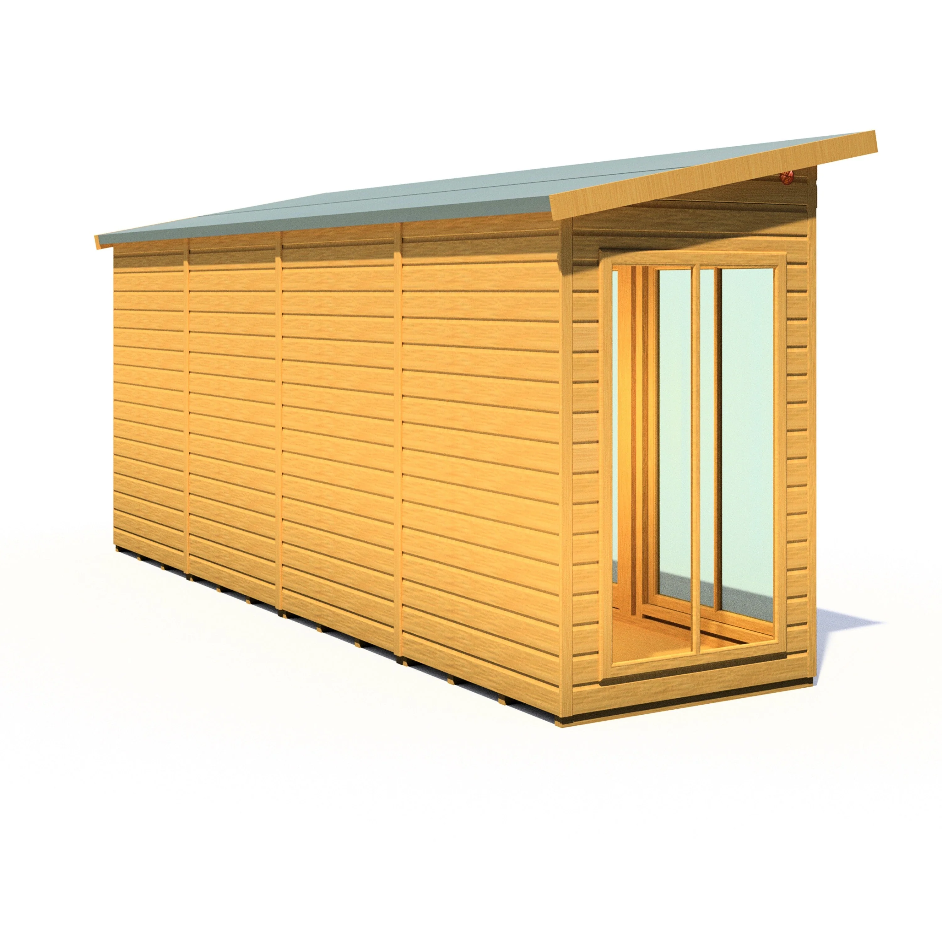 Shire Lela 3' 10" x 15' 7" Pent Summerhouse - Premium Dip Treated Shiplap - Image 9
