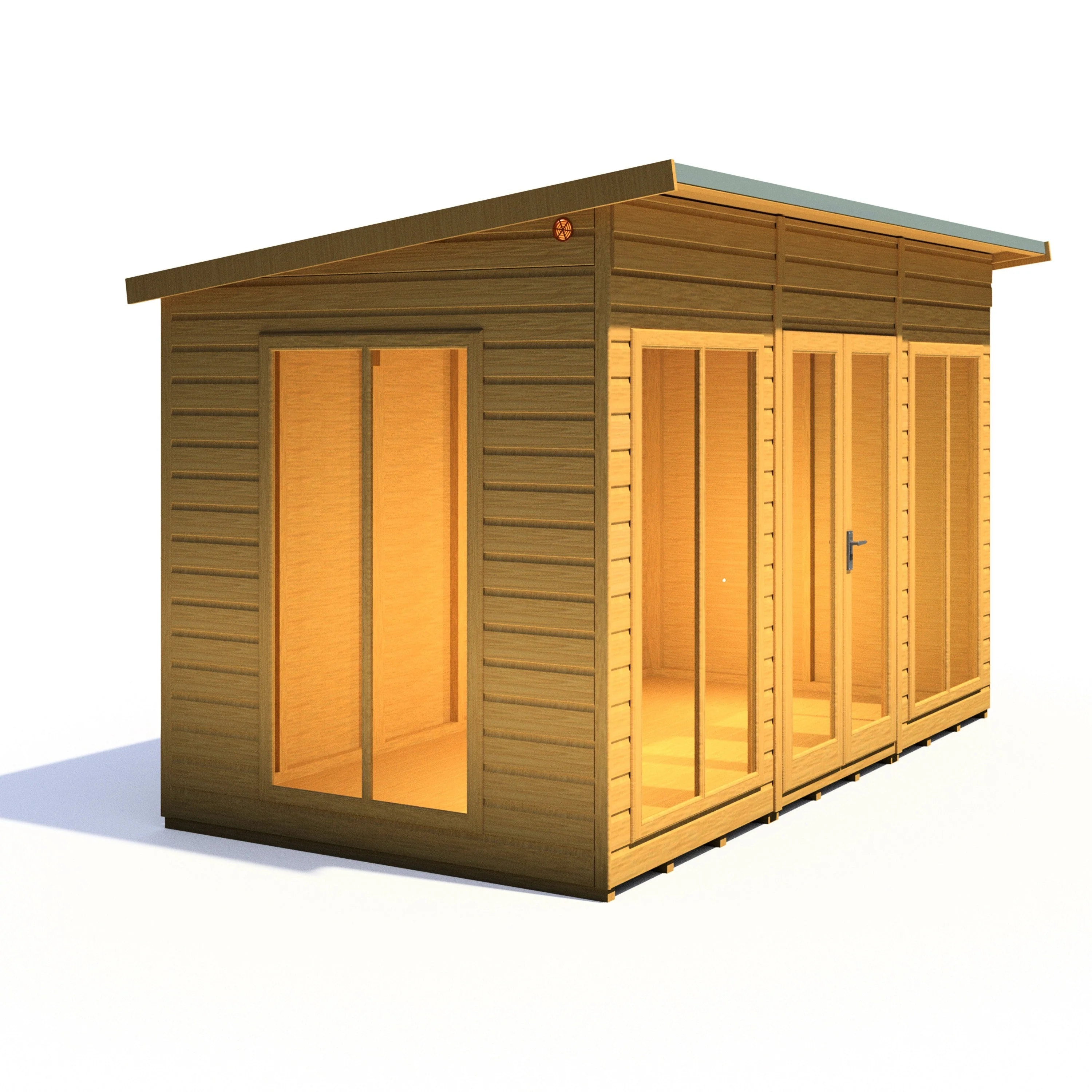 Shire Lela 5' 10" x 11' 8" Pent Summerhouse - Premium Dip Treated Shiplap - Image 7