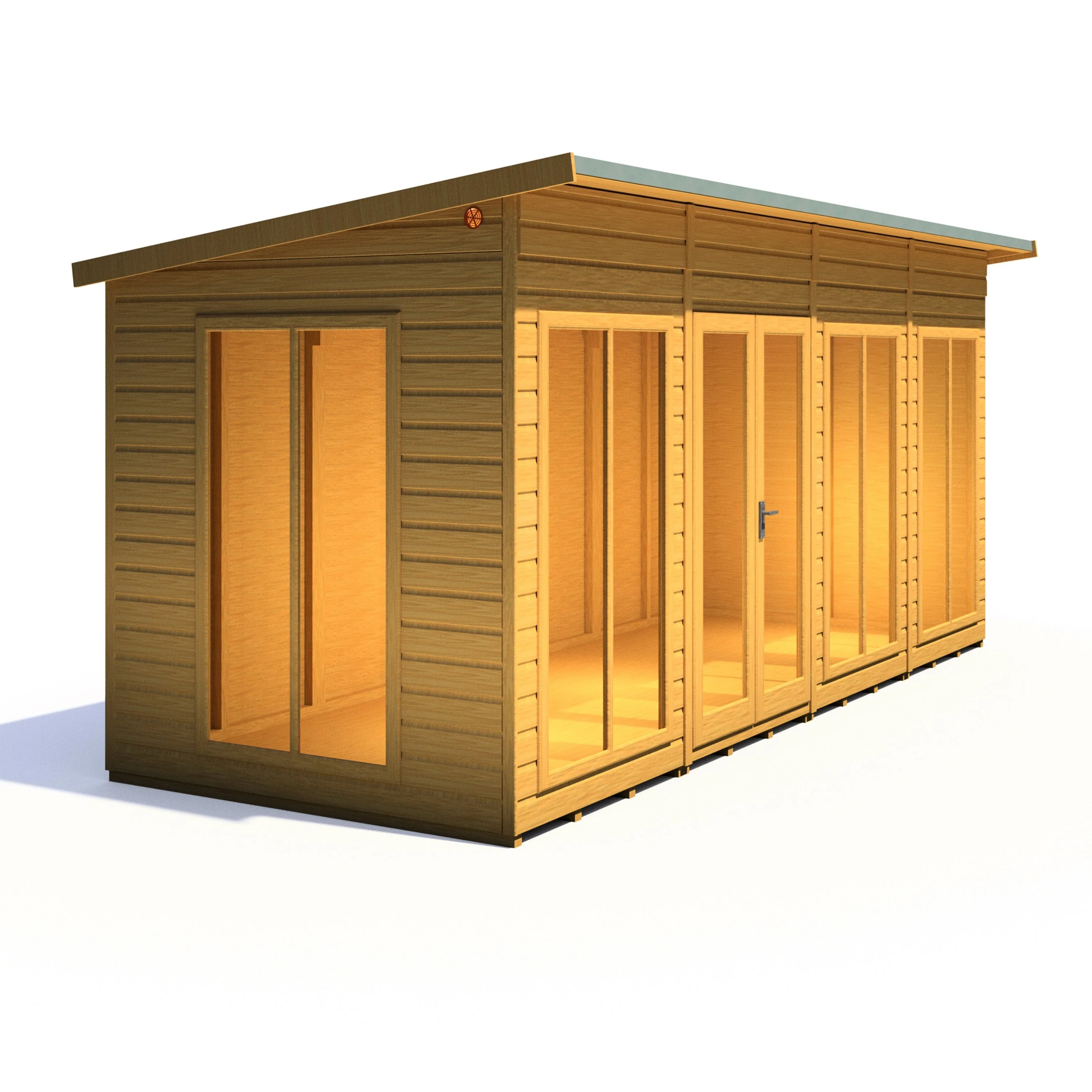 Shire Lela 5' 10" x 15' 7" Pent Summerhouse - Premium Dip Treated Shiplap - Image 6