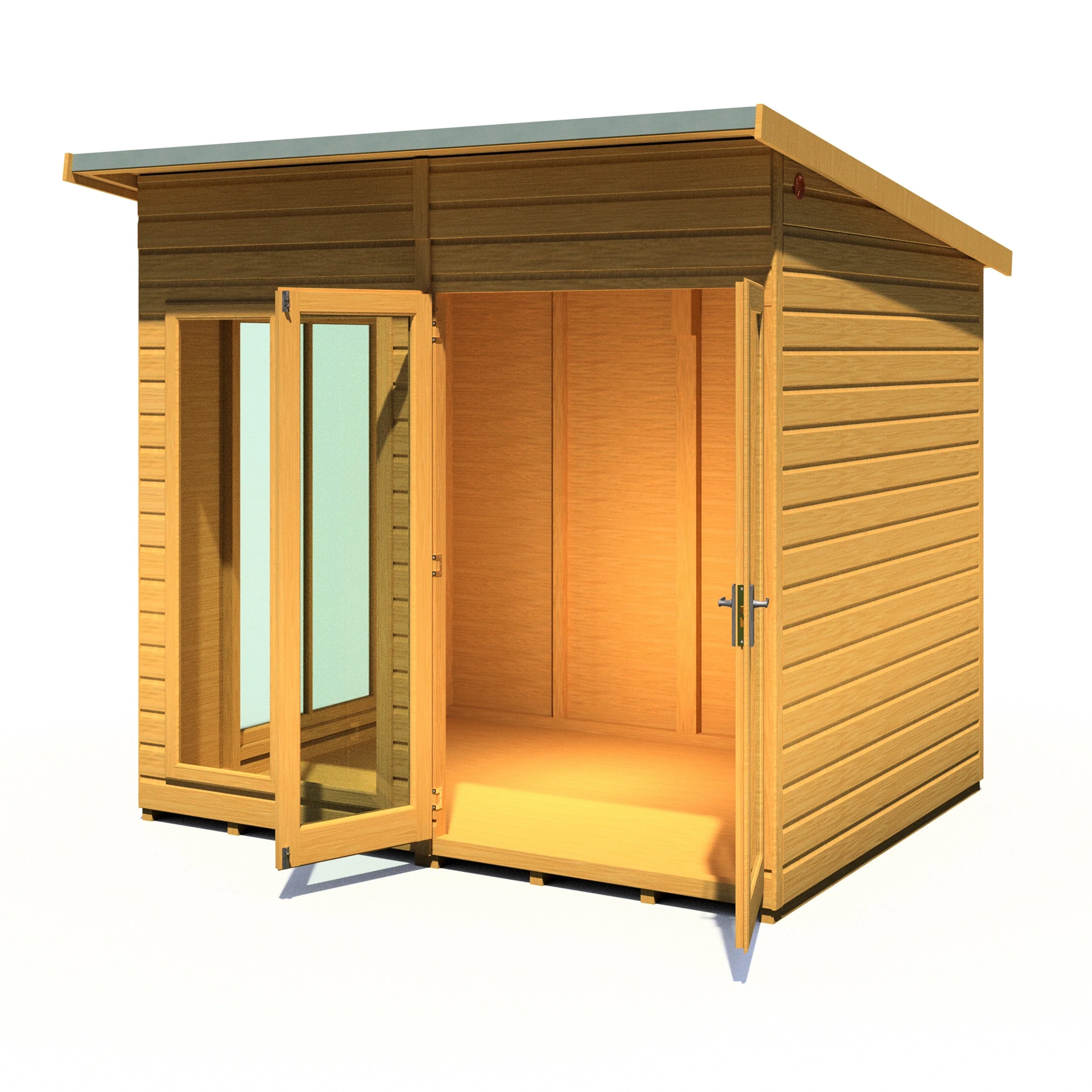 Shire Lela 5' 10" x 7' 9" Pent Summerhouse - Premium Dip Treated Shiplap - Image 2
