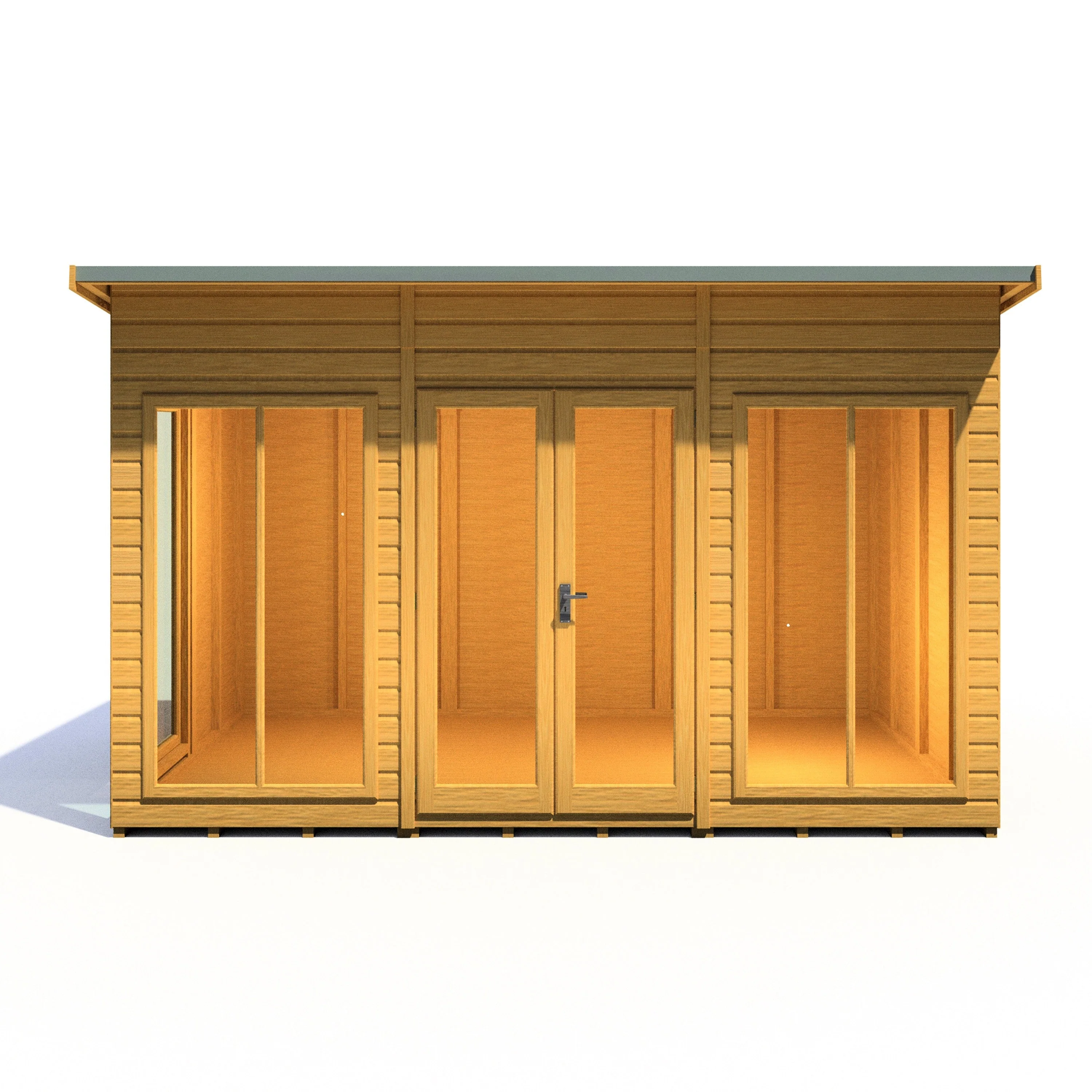 Shire Lela 7' 9" x 11' 8" Pent Summerhouse - Premium Dip Treated Shiplap - Image 2