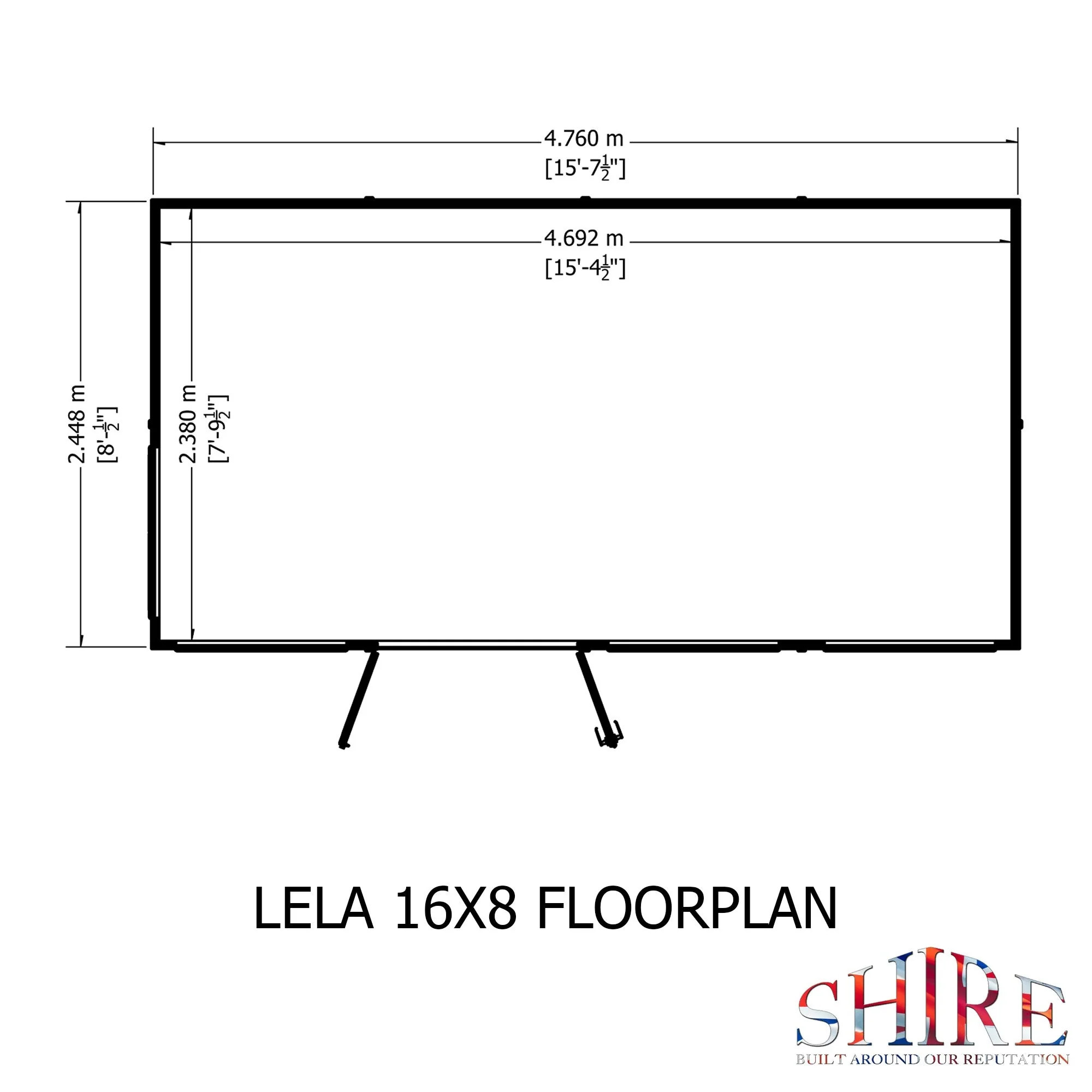 Shire Lela 7' 9" x 15' 7" Pent Summerhouse - Premium Dip Treated Shiplap - Image 3