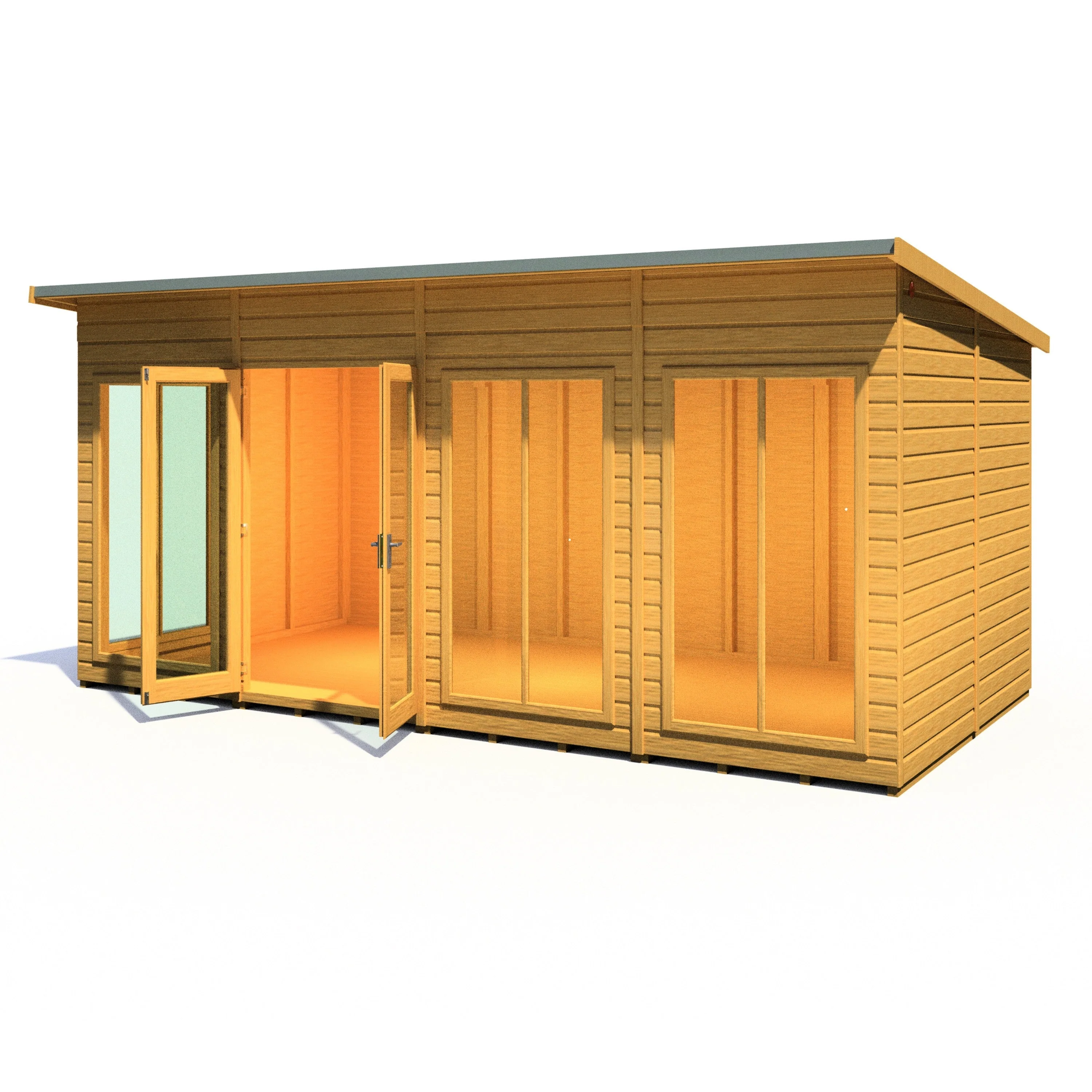 Shire Lela 7' 9" x 15' 7" Pent Summerhouse - Premium Dip Treated Shiplap - Image 5
