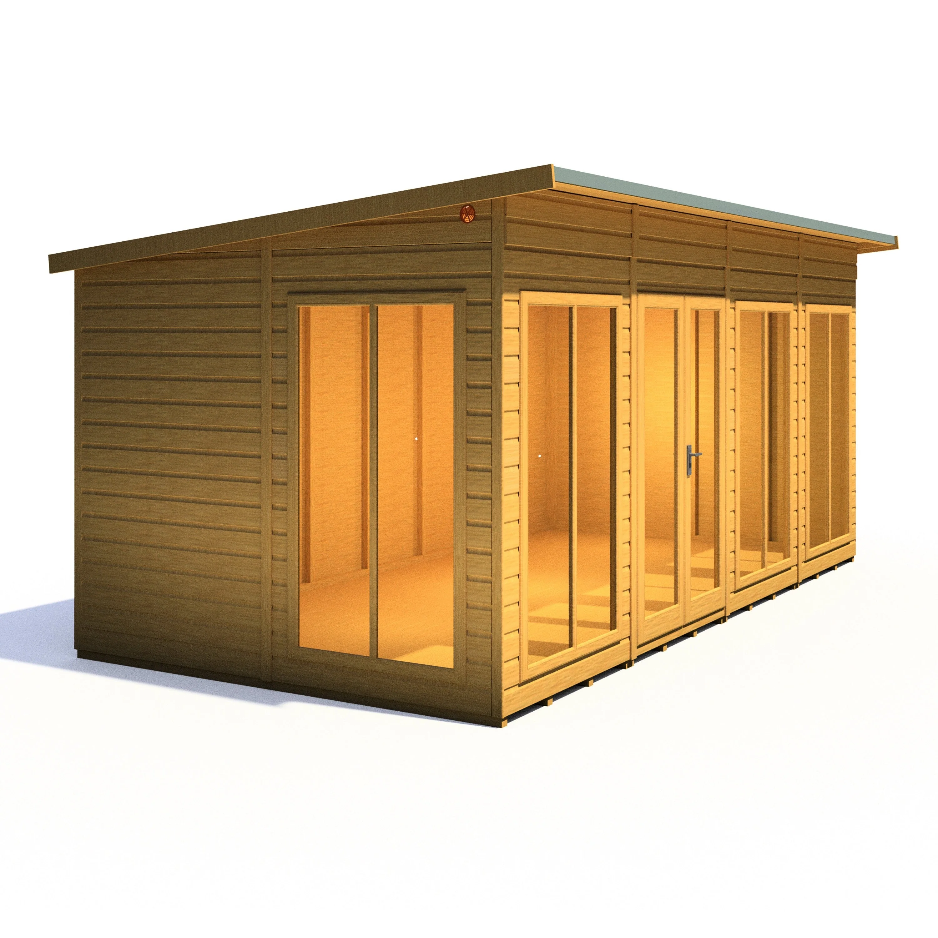 Shire Lela 7' 9" x 15' 7" Pent Summerhouse - Premium Dip Treated Shiplap - Image 6