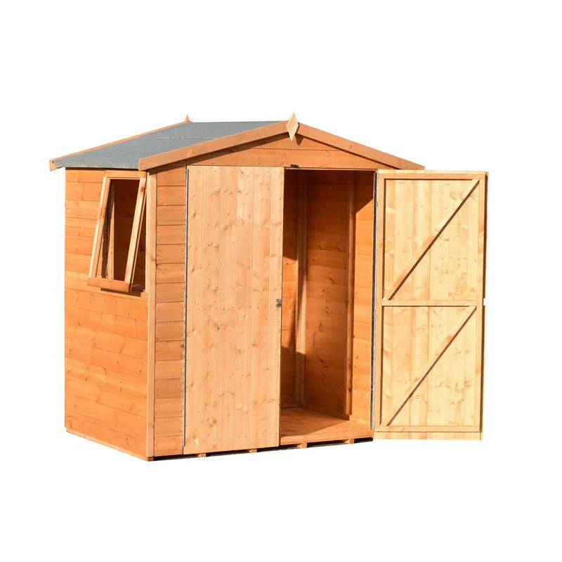 Shire Lewis 4' 4" x 6' 2" Apex Shed - Premium Pressure Treated Shiplap - Image 5