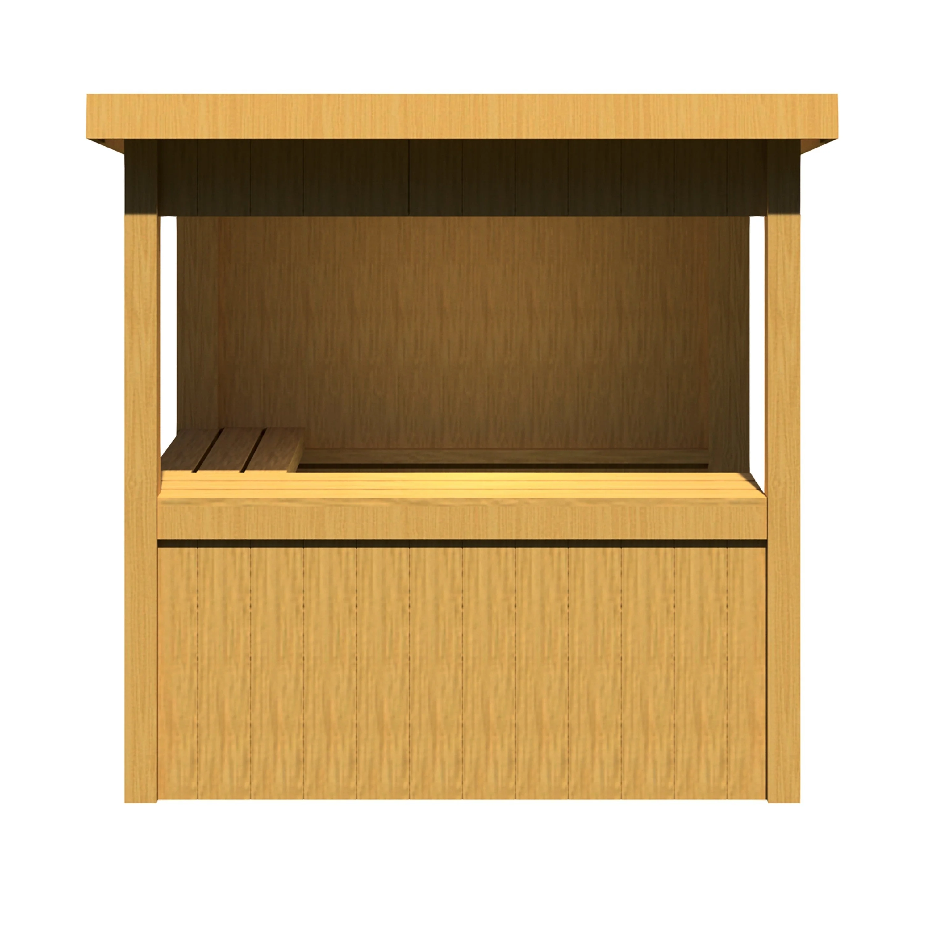 Shire Little Shopper 3' 4" x 4' 9" Pent Children's Playhouse - Classic Dip Treated Shiplap - Image 8