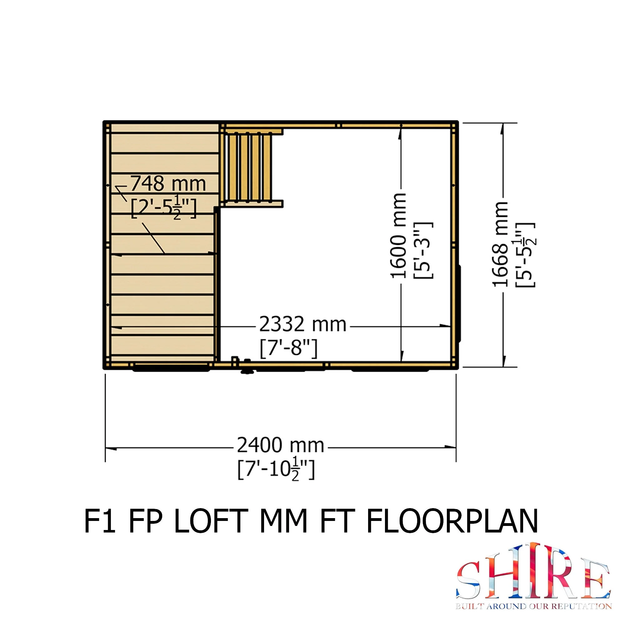 Loft 5' 7" x 7' 10" Offset Apex Children's Playhouse - Premium Dip Treated Shiplap - Image 3
