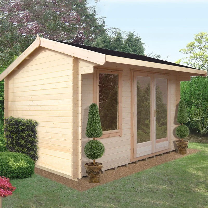 Shire Marlborough 11' 9" x 9' 9" Reverse Apex Log Cabin - Premium 34mm Cladding Tongue & Groove - Image 9
