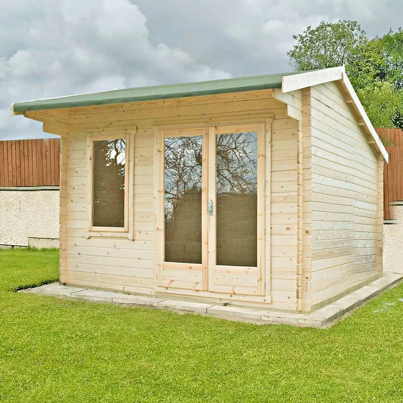 Marlborough 10' 11" x 11' 9" Reverse Apex Log Cabin - Premium 28mm Cladding Tongue & Groove - Image 3