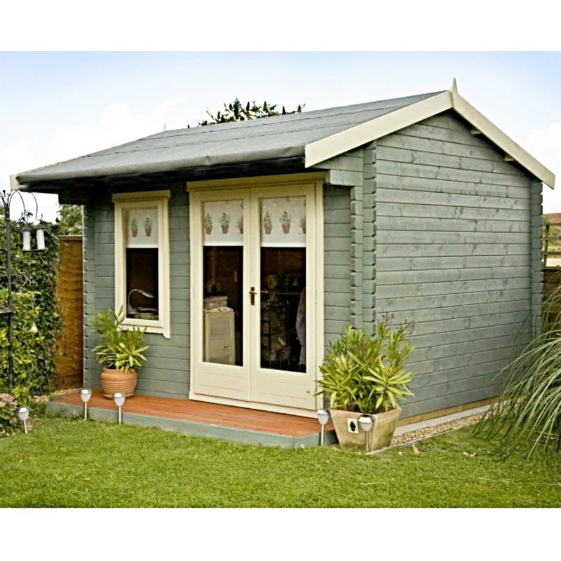 Marlborough 10' 11" x 11' 9" Reverse Apex Log Cabin - Premium 28mm Cladding Tongue & Groove - Image 4