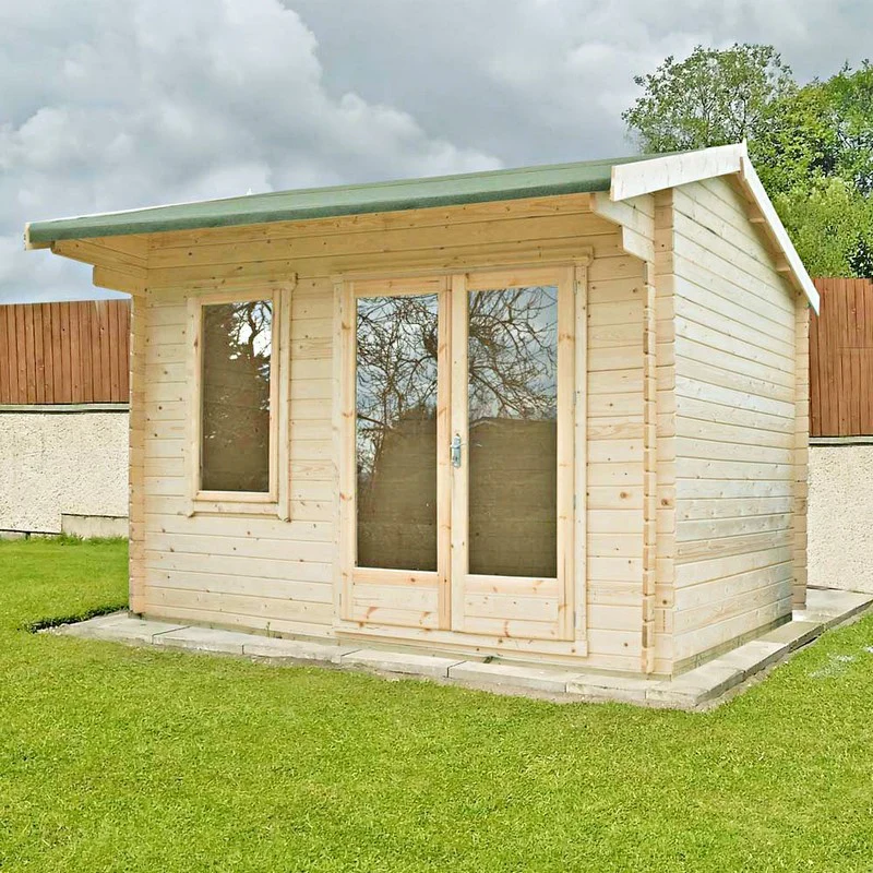 Marlborough 10' 11" x 7' 10" Reverse Apex Log Cabin - Classic 28mm Cladding Tongue & Groove - Image 3