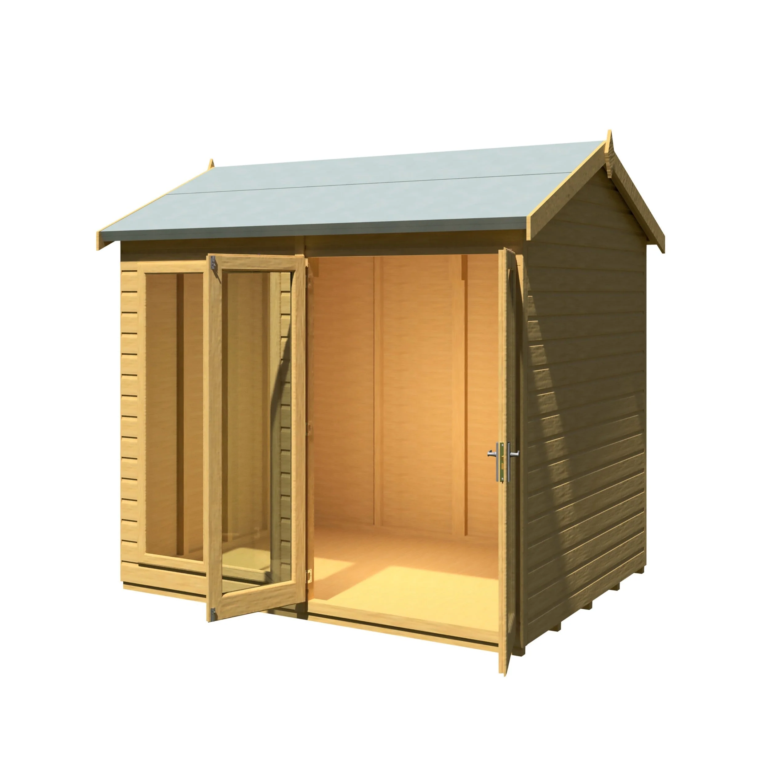 Shire Mayfield 5' 7" x 7' 9" Reverse Apex Summerhouse - Premium Dip Treated Shiplap - Image 4