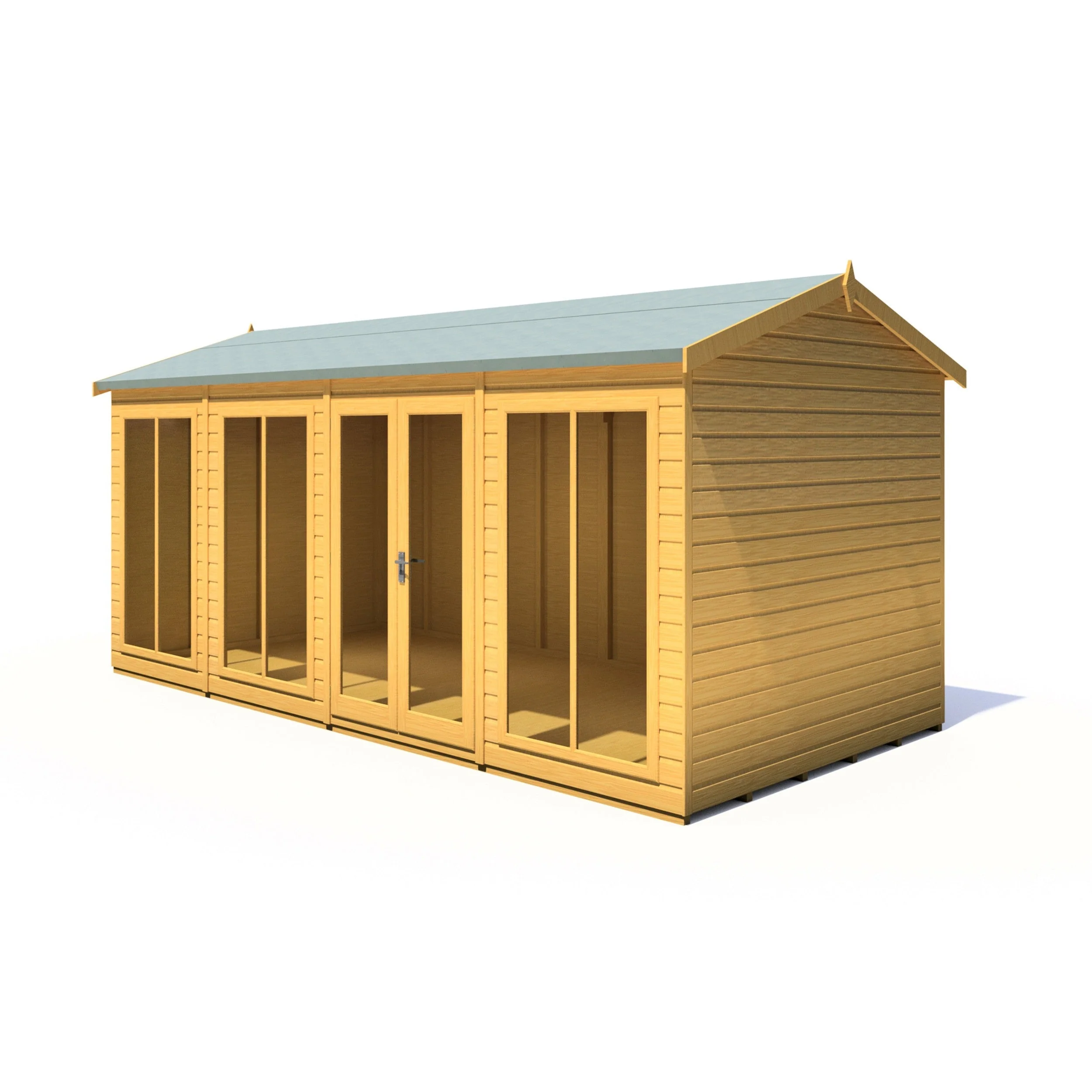 Shire Mayfield 7' 7" x 15' 7" Reverse Apex Summerhouse - Premium Dip Treated Shiplap - Image 5
