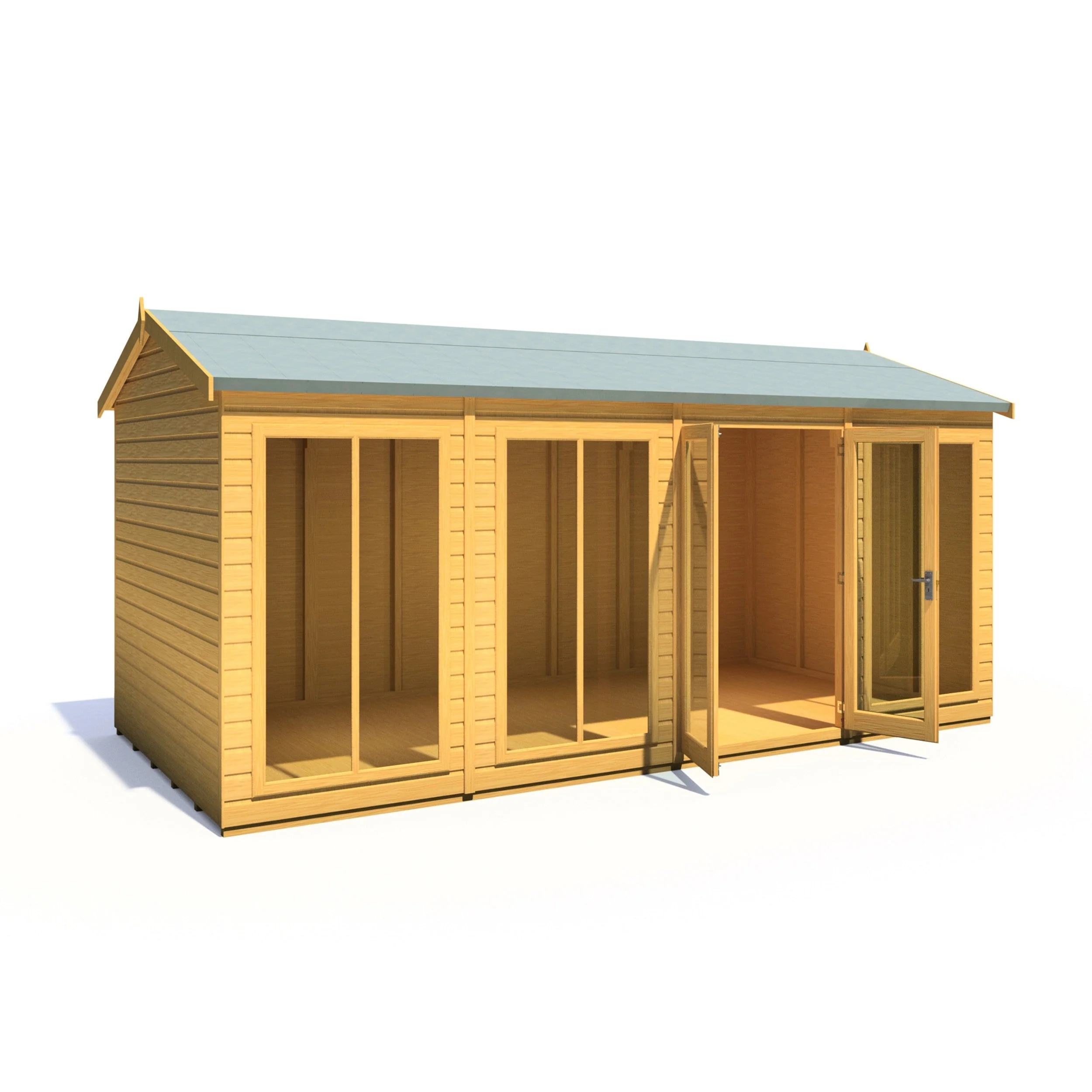 Shire Mayfield 7' 7" x 15' 7" Reverse Apex Summerhouse - Premium Dip Treated Shiplap - Image 7