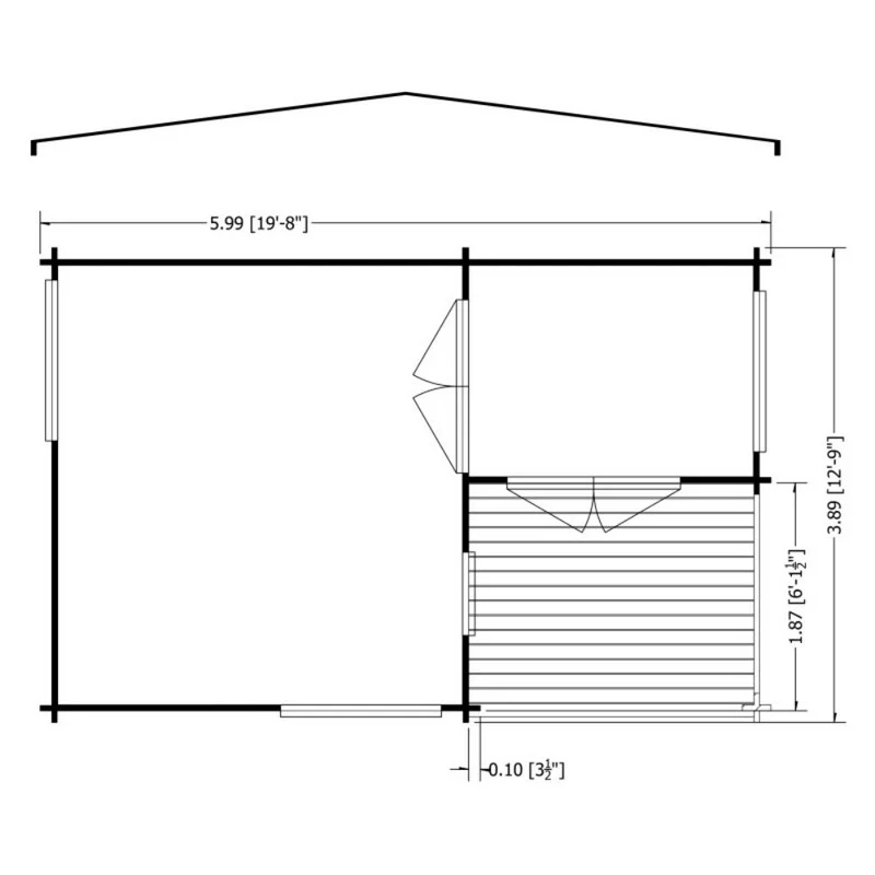 Shire New Forest 19' 4" x 12' 7" Apex Log Cabin - Premium 70mm Cladding Tongue & Groove - Image 6