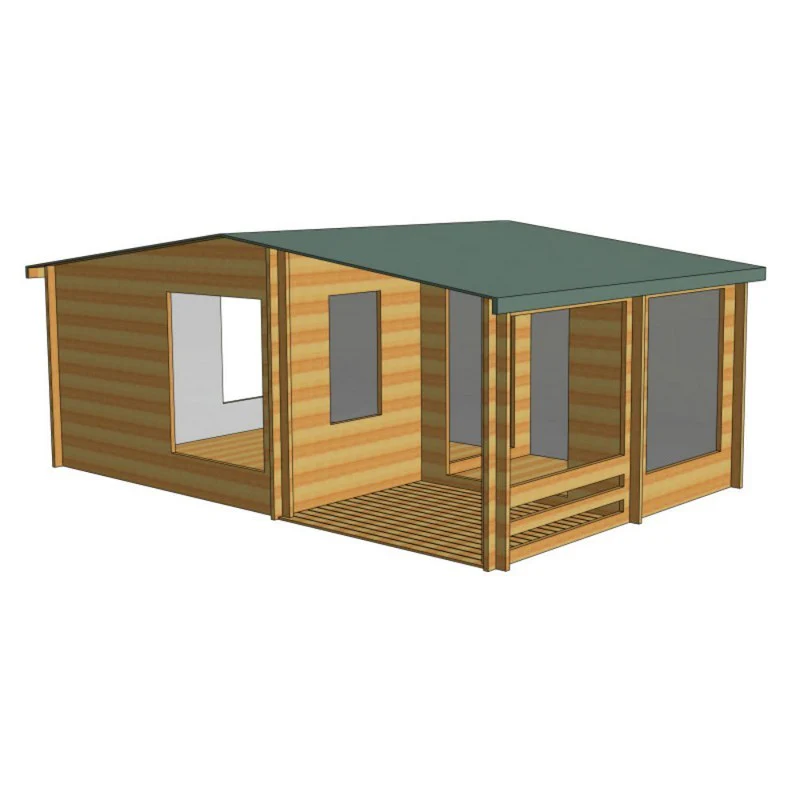 Shire New Forest 19' 7" x 12' 9" Apex Log Cabin - Premium 44mm Cladding Tongue & Groove - Image 9