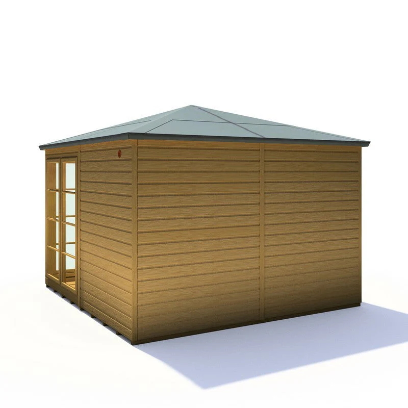 Shire Palatina 10' 4" x 10' 4" Pyramid Hip Summerhouse - Premium Dip Treated Shiplap - Image 6