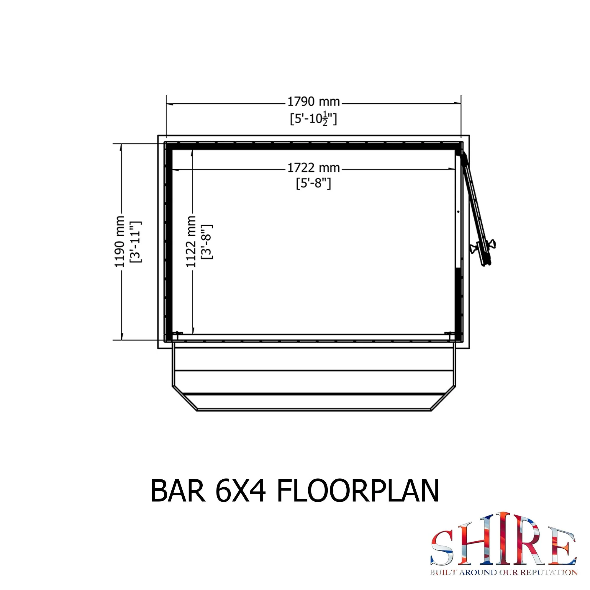 Paradise 3' 8" x 5' 10" Reverse Apex Shed - Premium Dip Treated Shiplap - Image 3