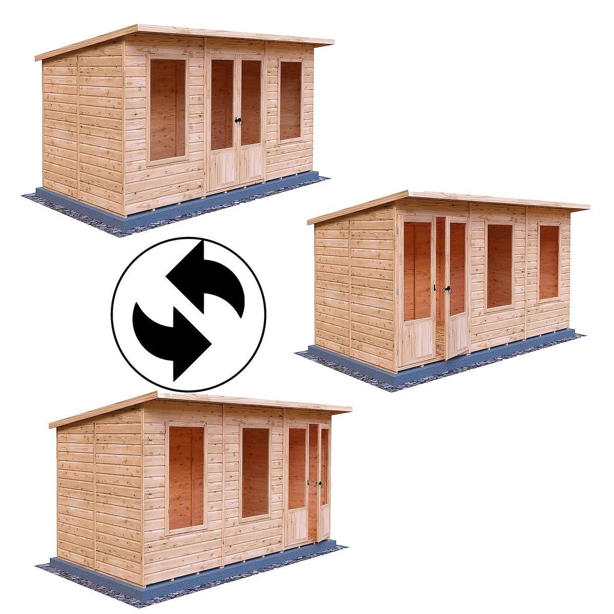 Shire Peony 7' 4" x 12' 3" Pent Summerhouse - Premium Dip Treated Shiplap - Image 4