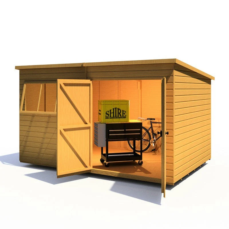 Shire Ranger 7' 10" x 11' 9" Pent Shed - Premium Coated Shiplap - Image 3
