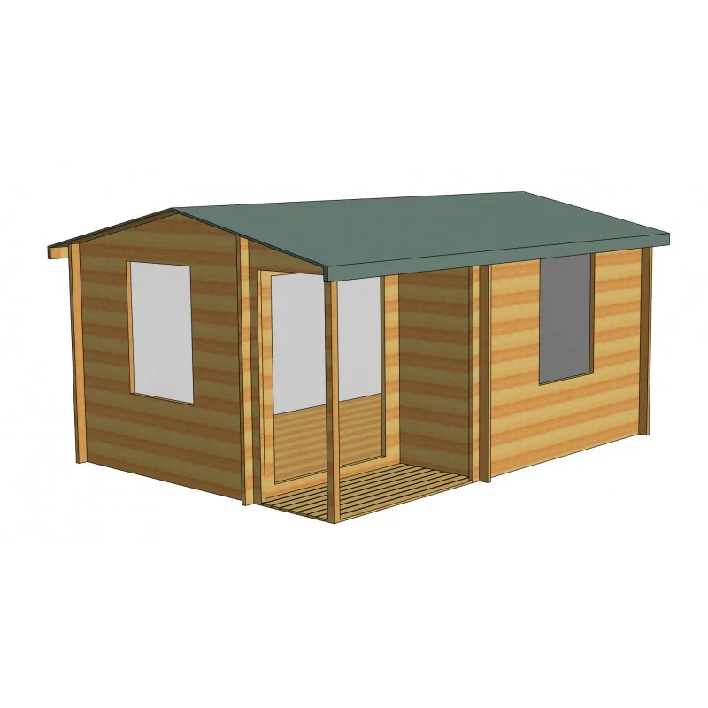 Shire Ringwood 11' 9" x 15' 8" Reverse Apex Log Cabin - Premium 28mm Cladding Tongue & Groove - Image 8
