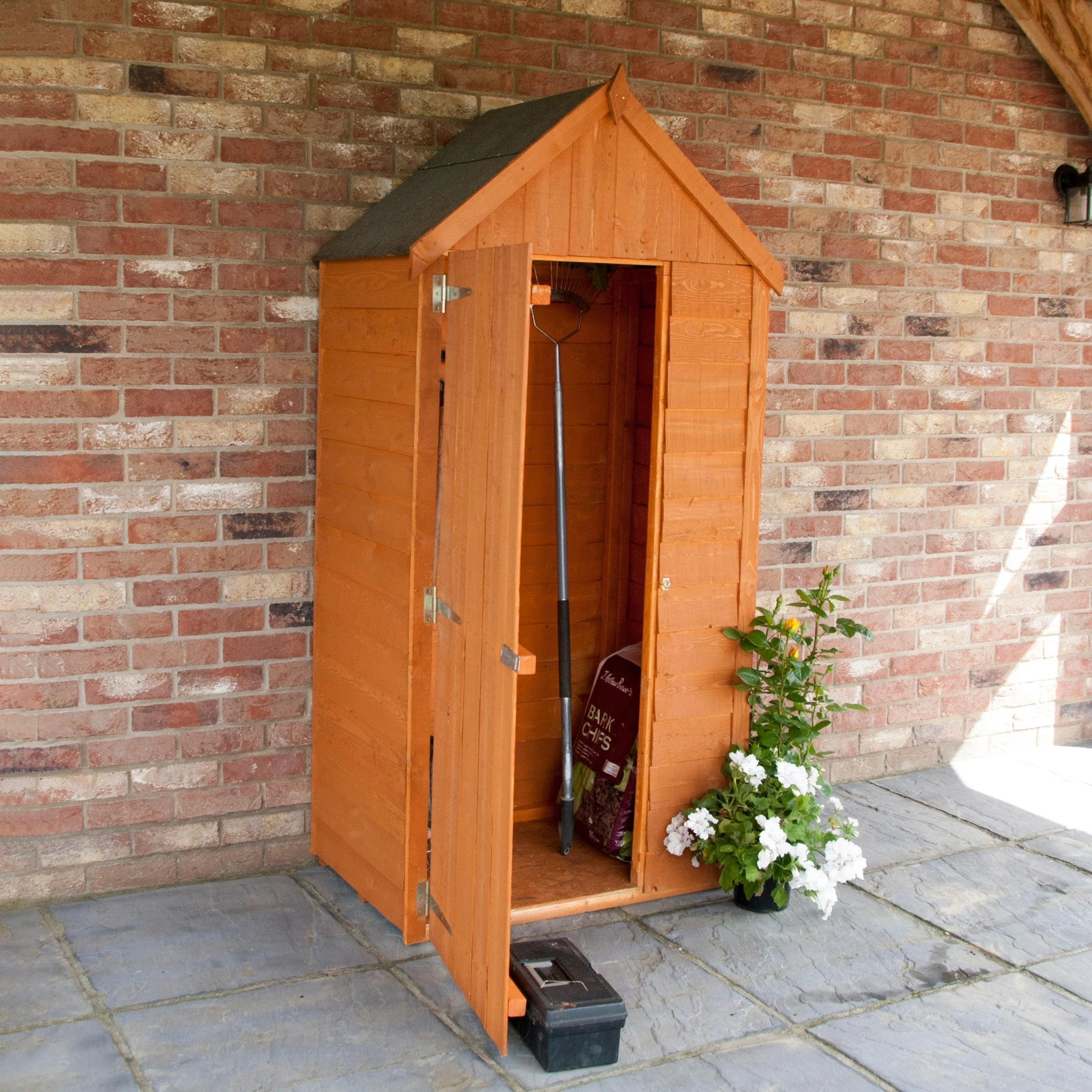 Securstore 1' 7" x 2' 10" Apex Garden Store - Budget Dip Treated Overlap - Image 5