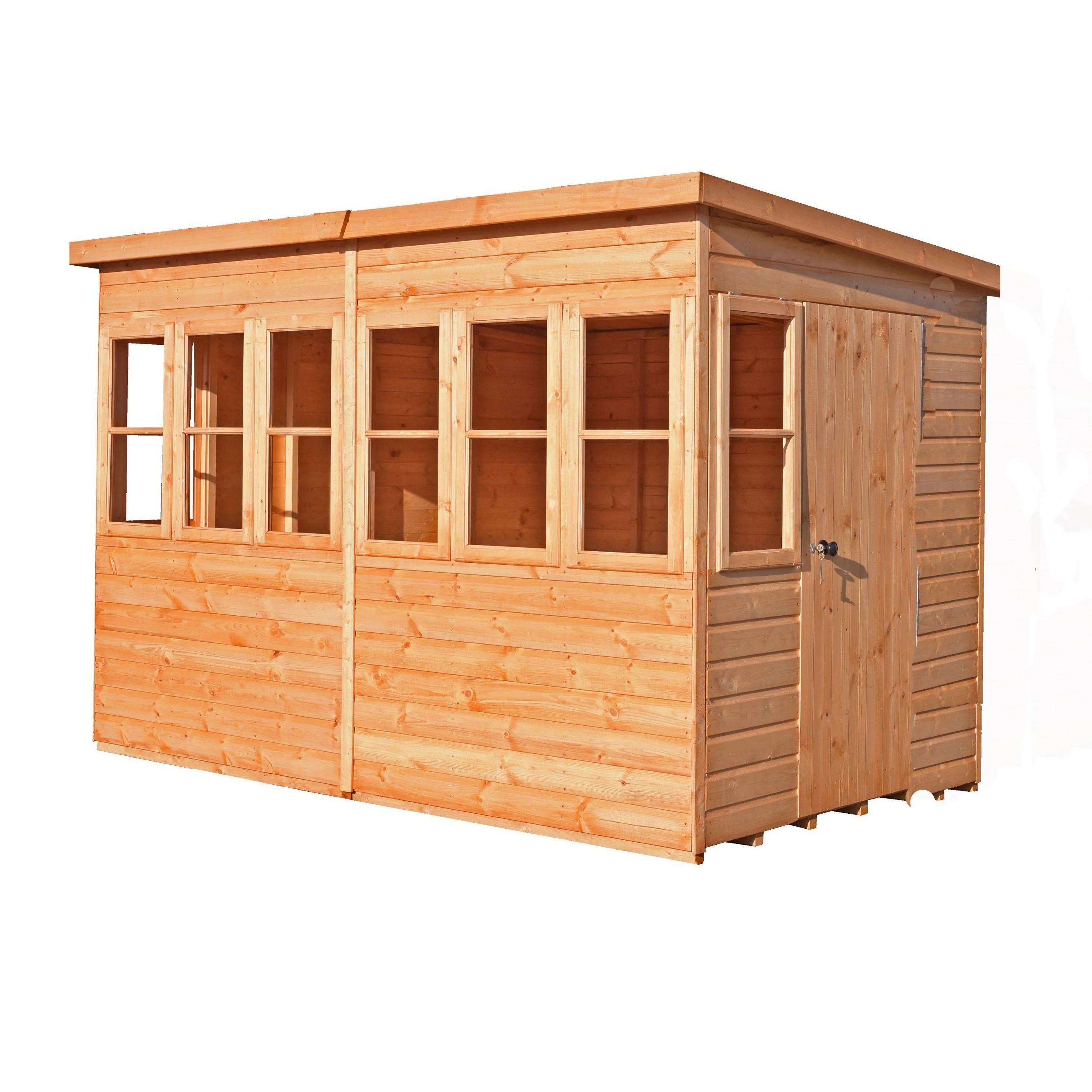 Sun 5' 7" x 9' 11" Pent Potting Shed - Premium Dip Treated Shiplap - Image 2