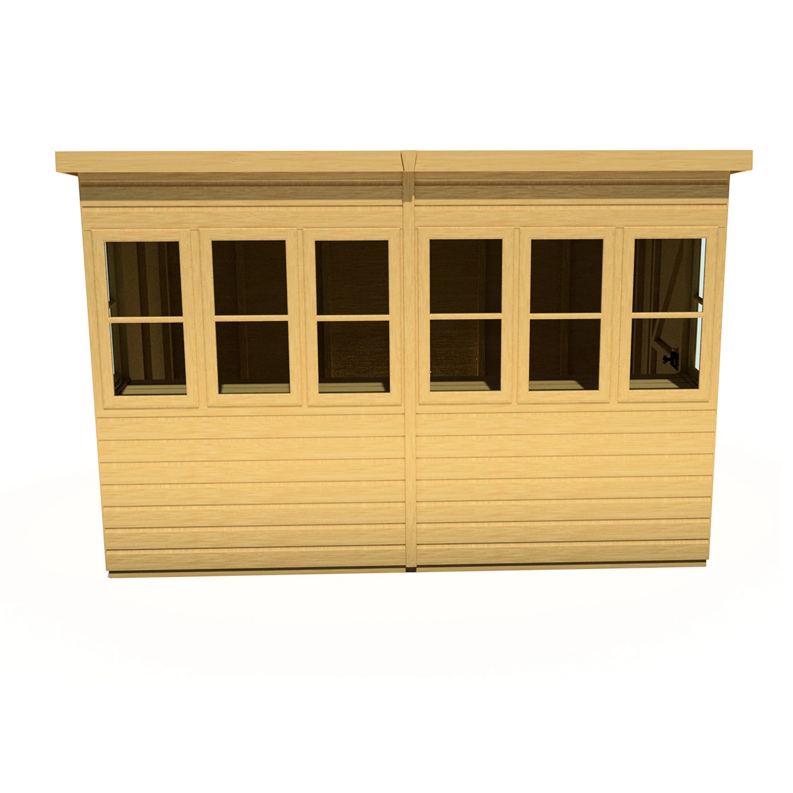 Sun 5' 7" x 9' 11" Pent Potting Shed - Premium Dip Treated Shiplap - Image 8