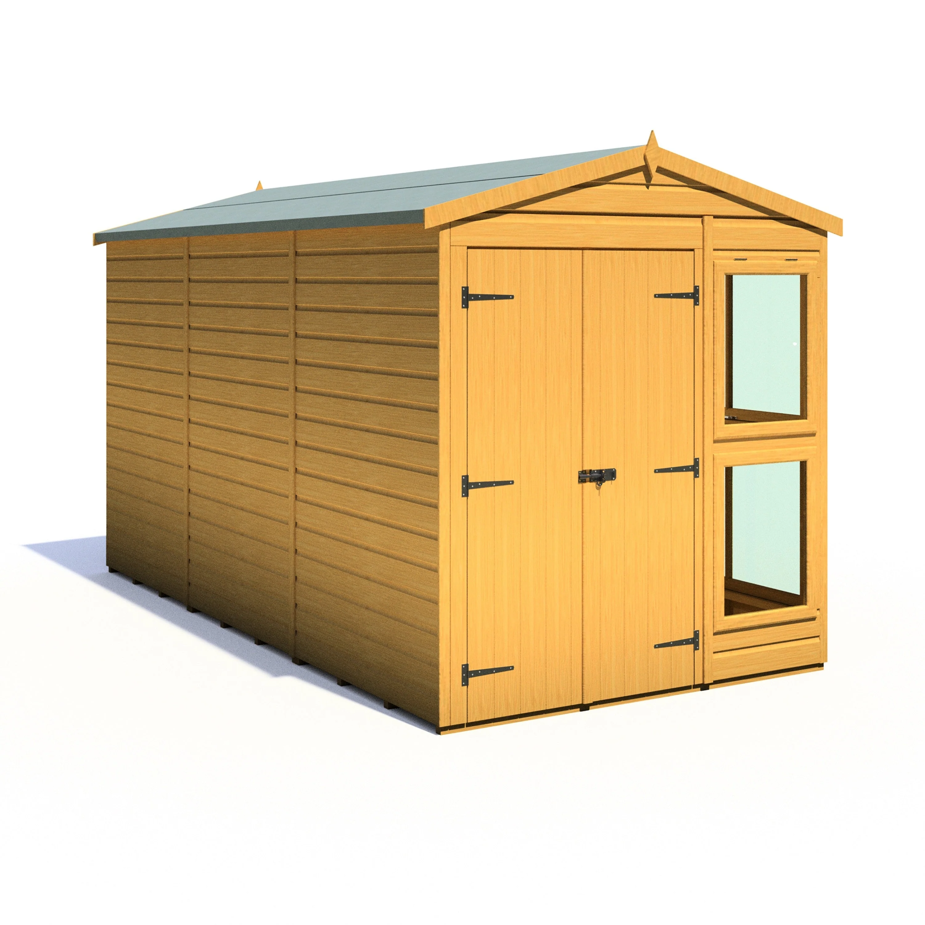 Shire Sun Hut 11' 5" x 6' 1" Apex Potting Shed - Premium Coated Shiplap - Image 11